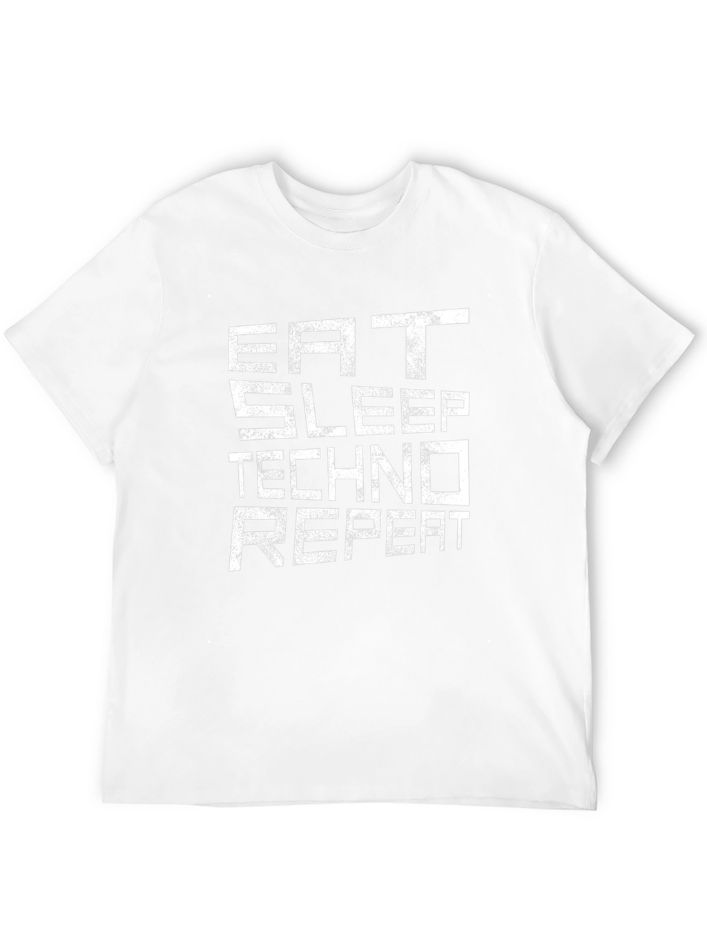 Eat Sleep Techno Repeat Black T-Shirt EDM Music Rave