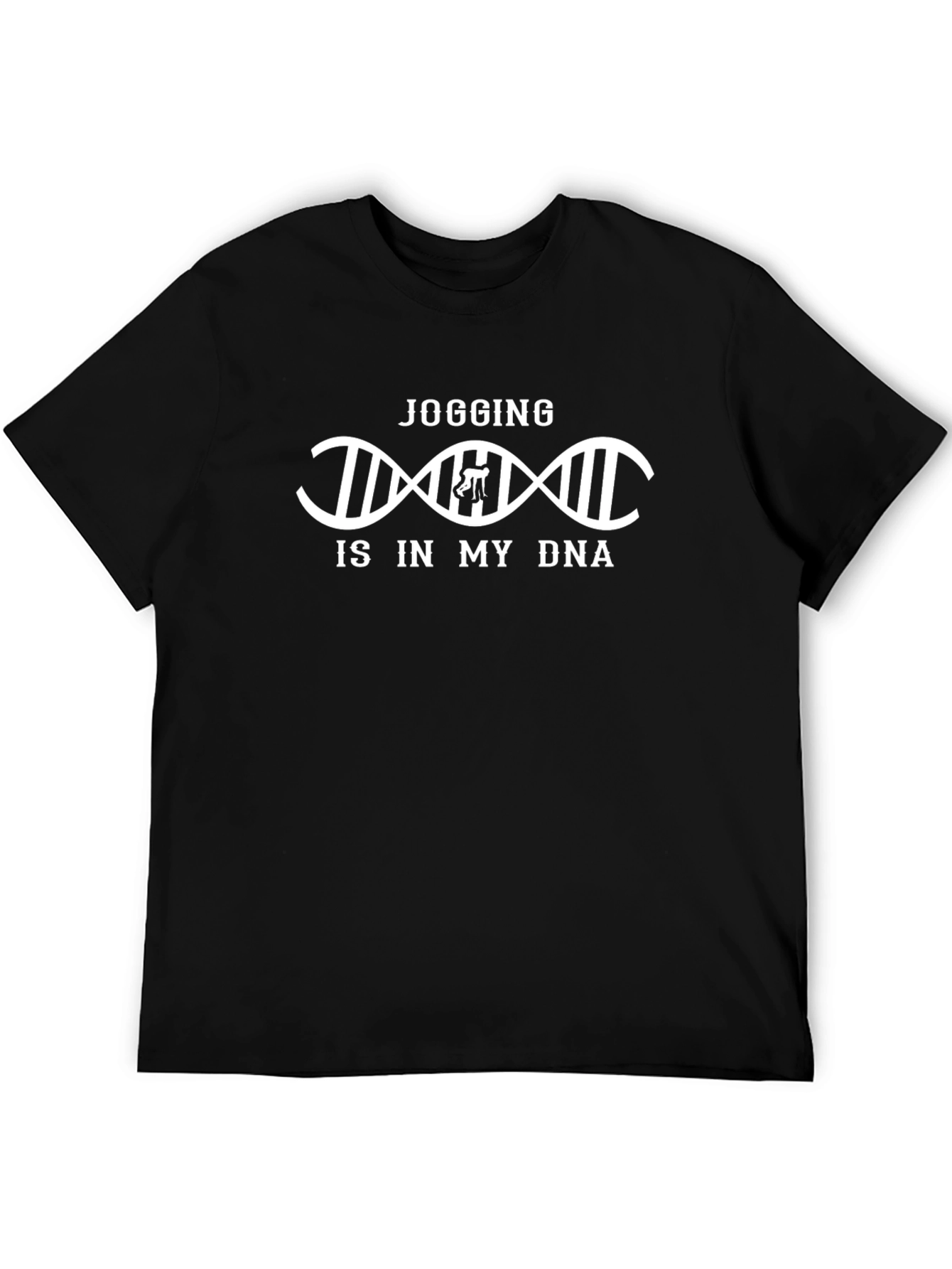 Jogging DNA Graphic Tee - Black Sporty Unisex