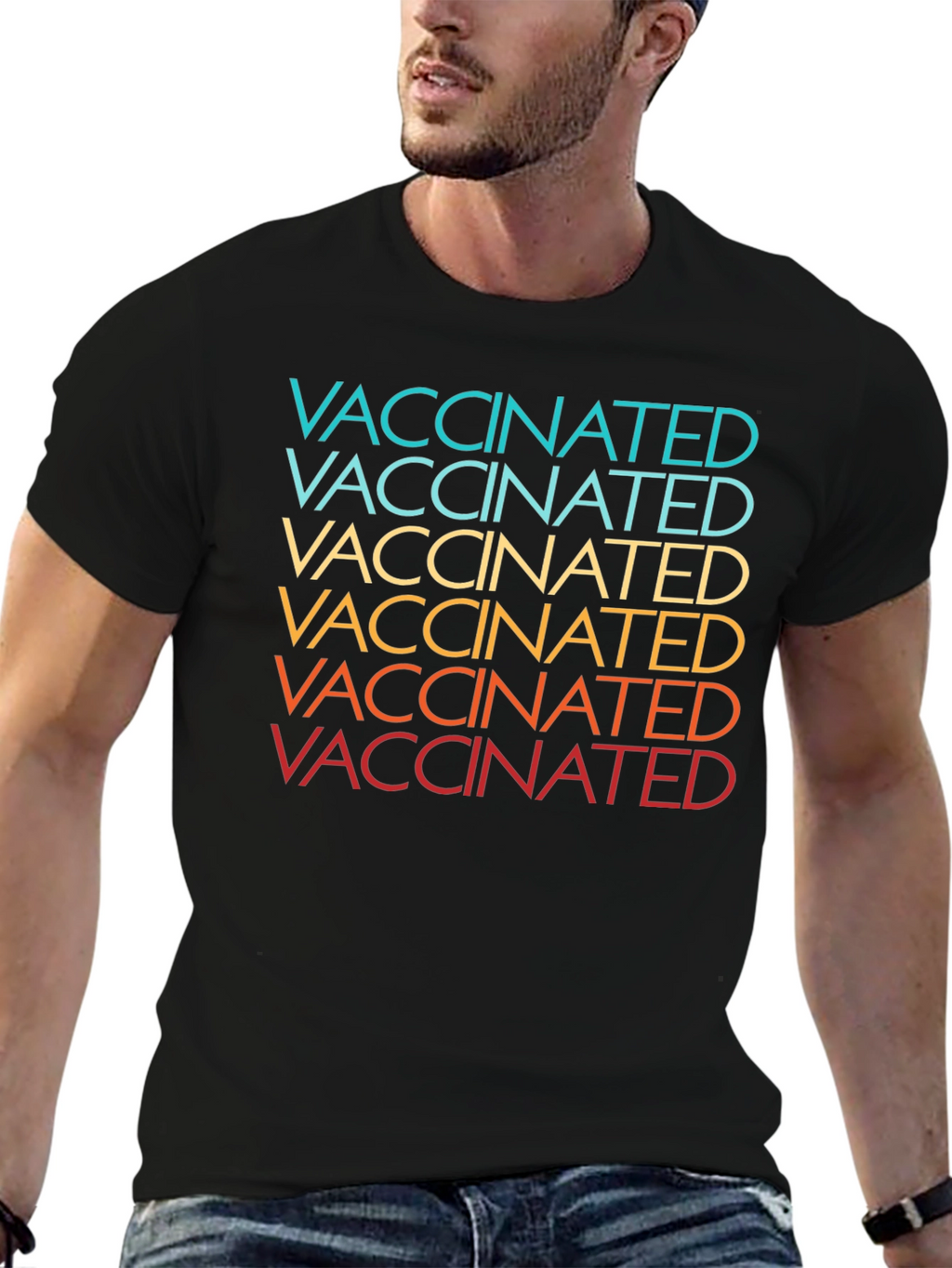 Vaccinated Retro Style Graphic Tee - Unisex