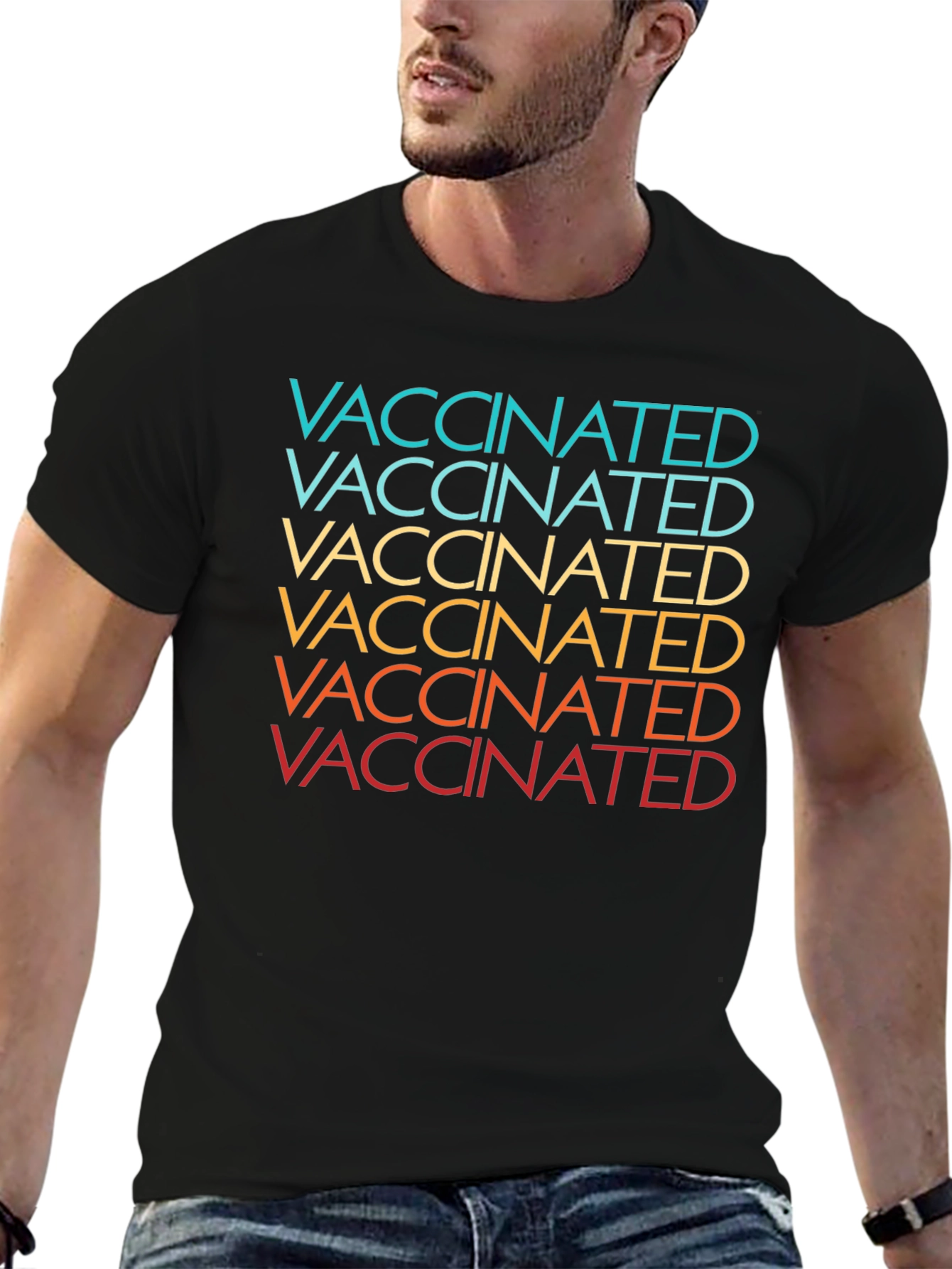 Vaccinated Retro Style Graphic Tee - Unisex