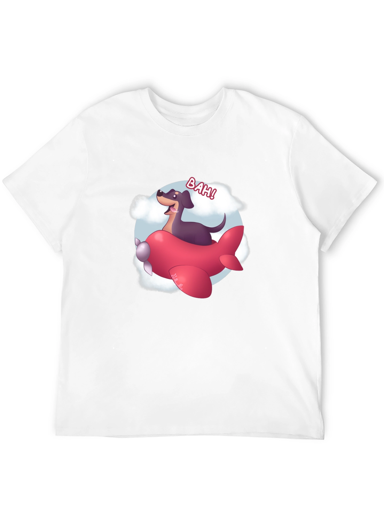 Dog Pilot Cartoon Graphic T-Shirt
