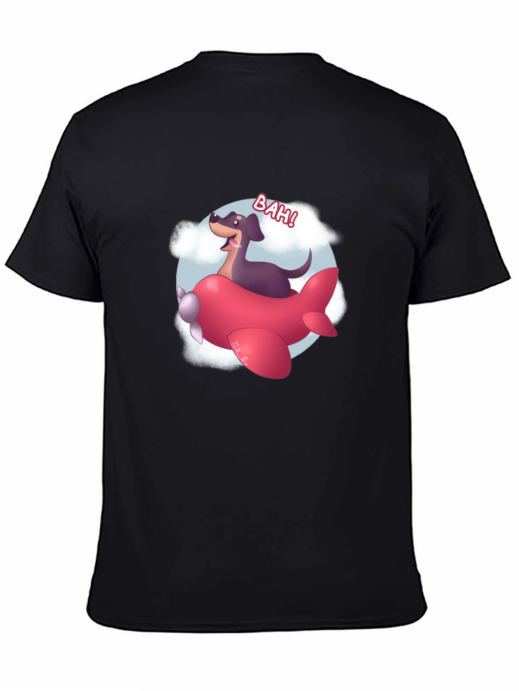 Dog Pilot Cartoon Graphic T-Shirt
