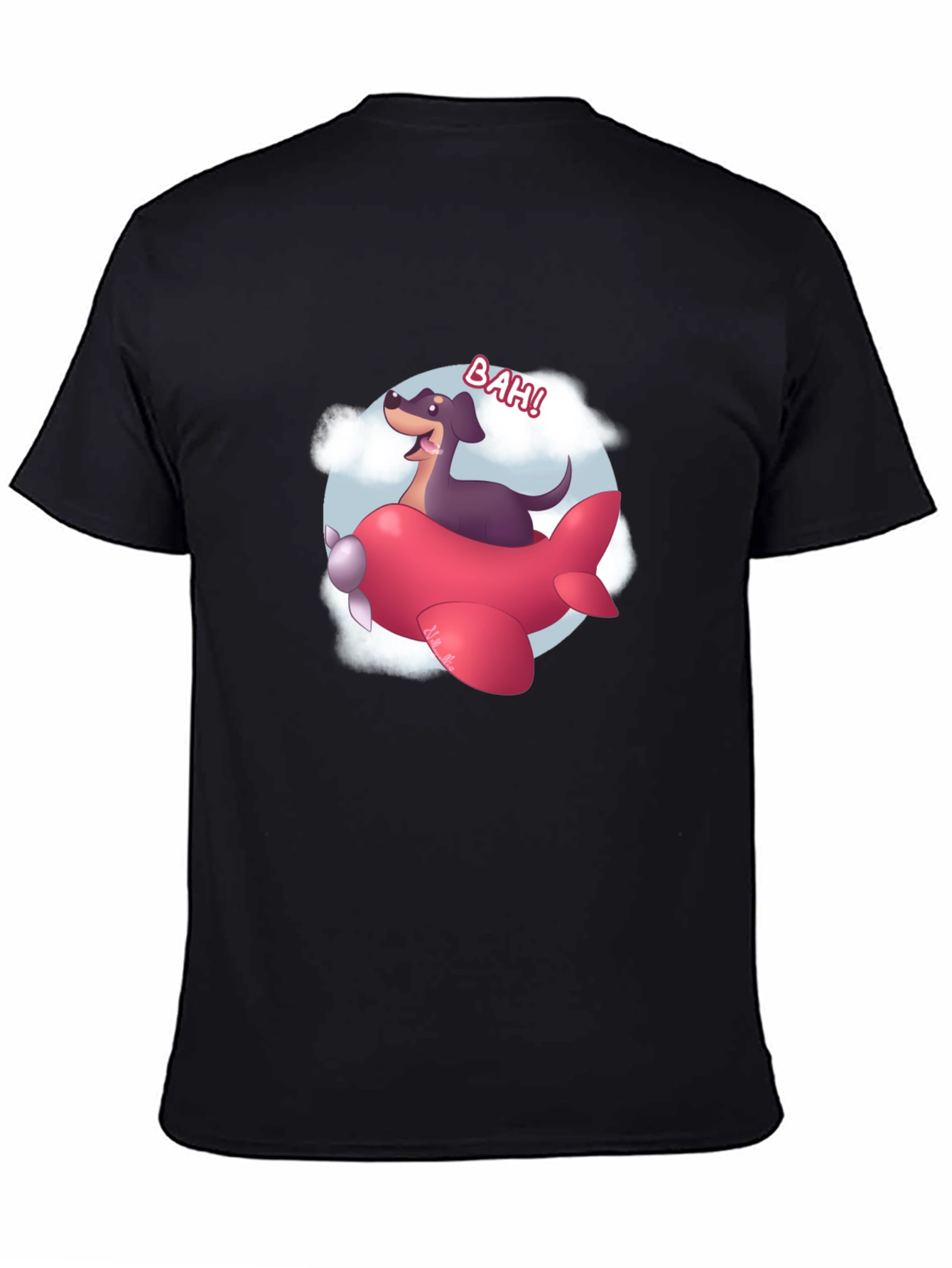 Dog Pilot Cartoon Graphic T-Shirt