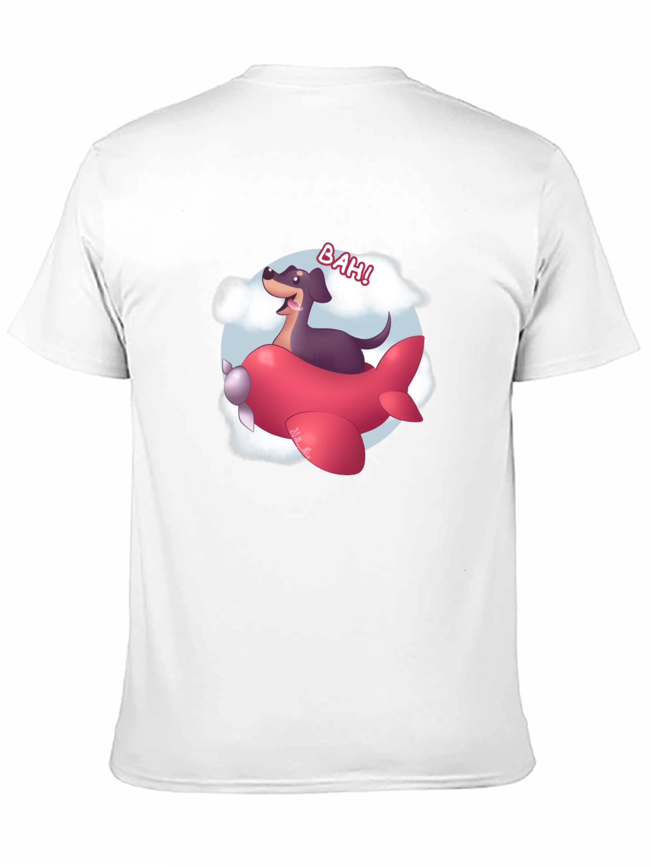 Dog Pilot Cartoon Graphic T-Shirt