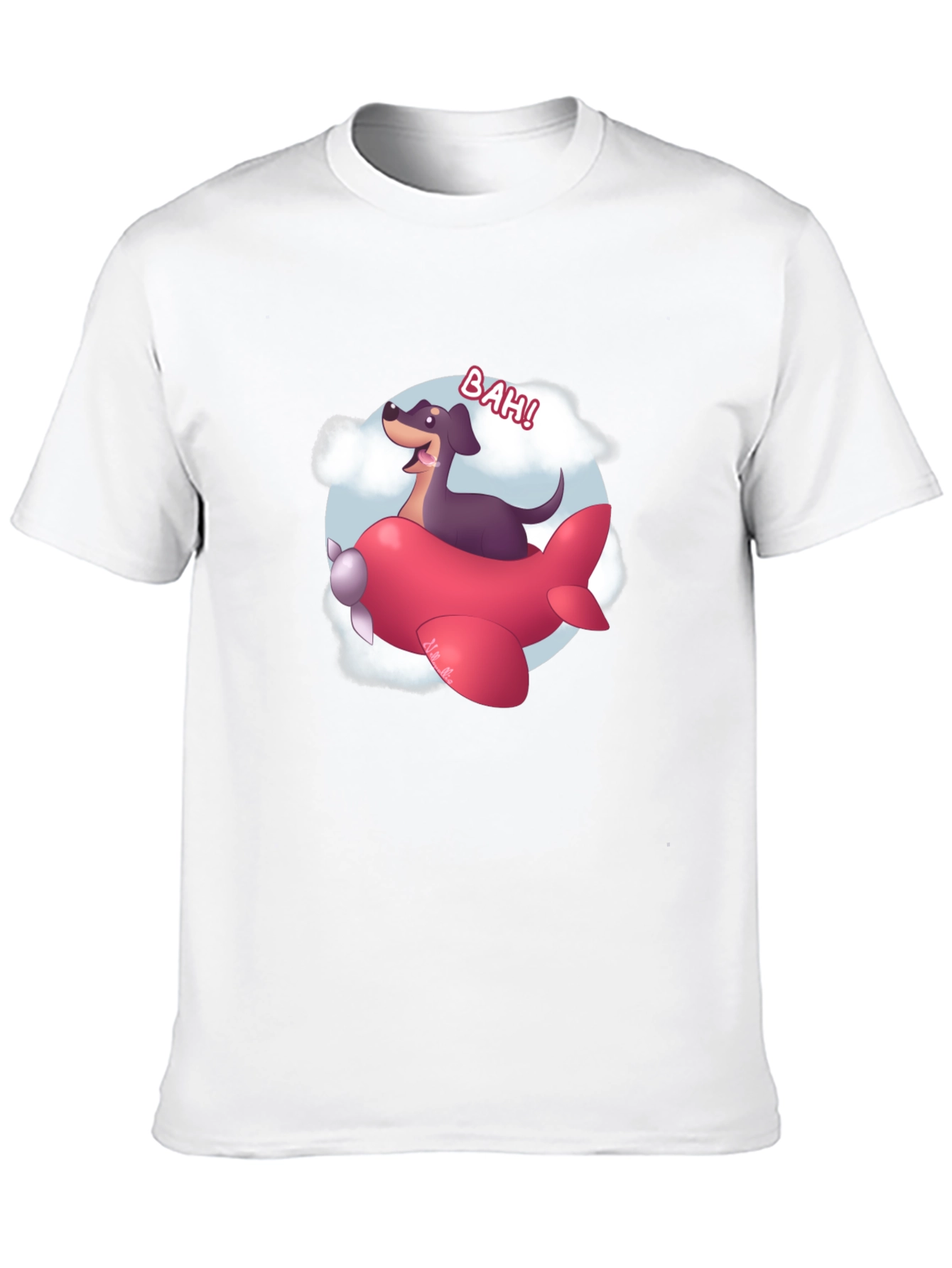 Dog Pilot Cartoon Graphic T-Shirt