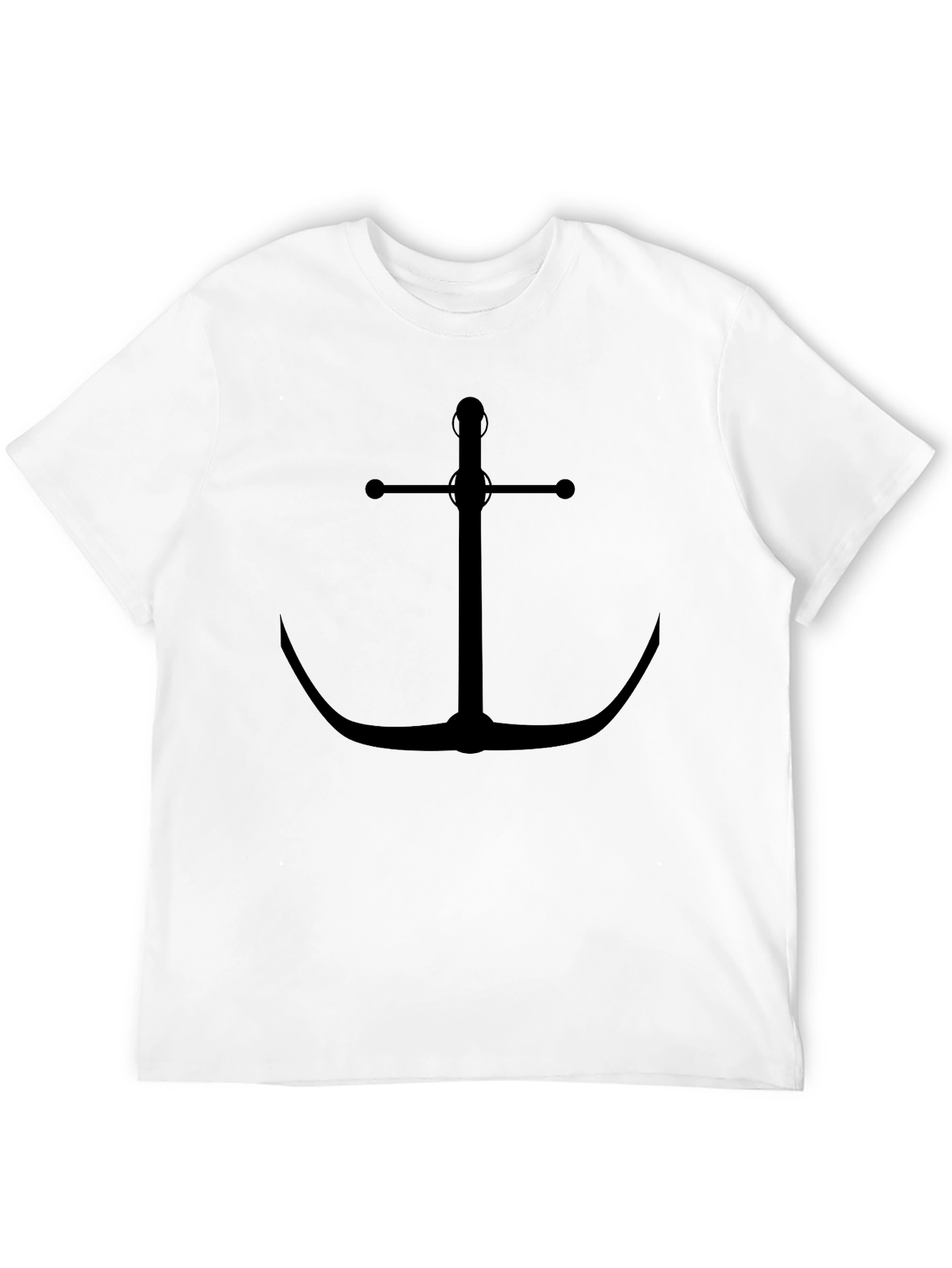 Anchor Graphic Black T-Shirt - Nautical Style