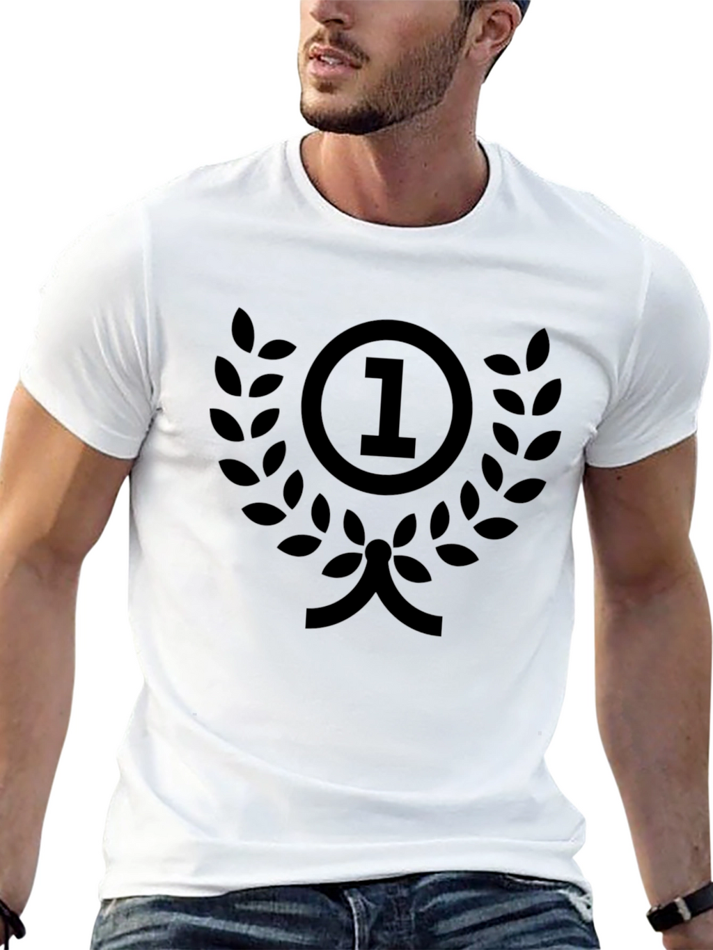 Champion Black T-Shirt - Number One Design