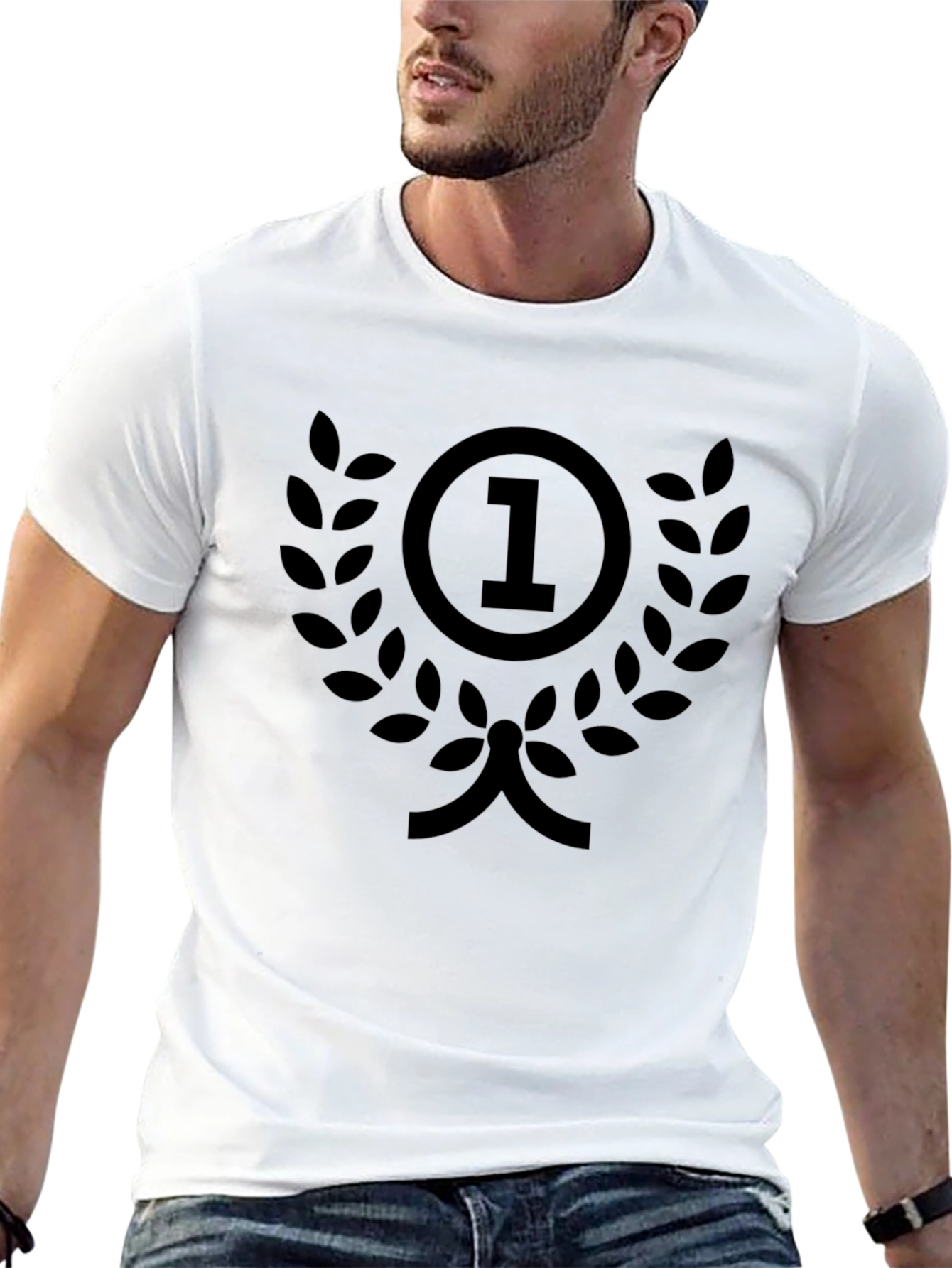 Champion Black T-Shirt - Number One Design