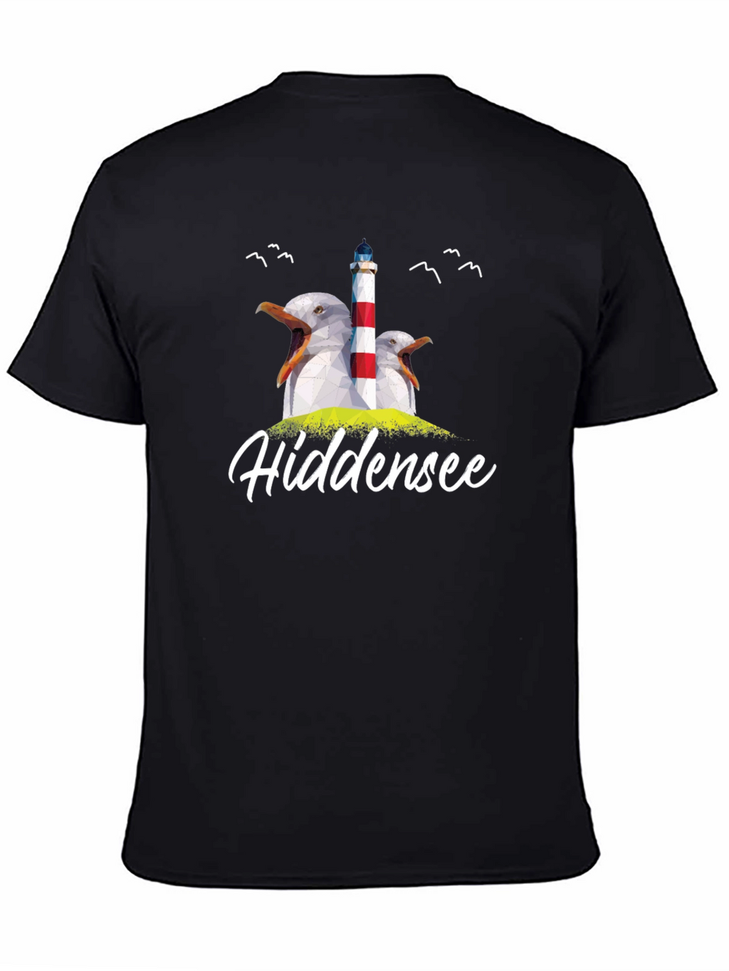 Hiddenese Seagull Lighthouse Graphic Tee