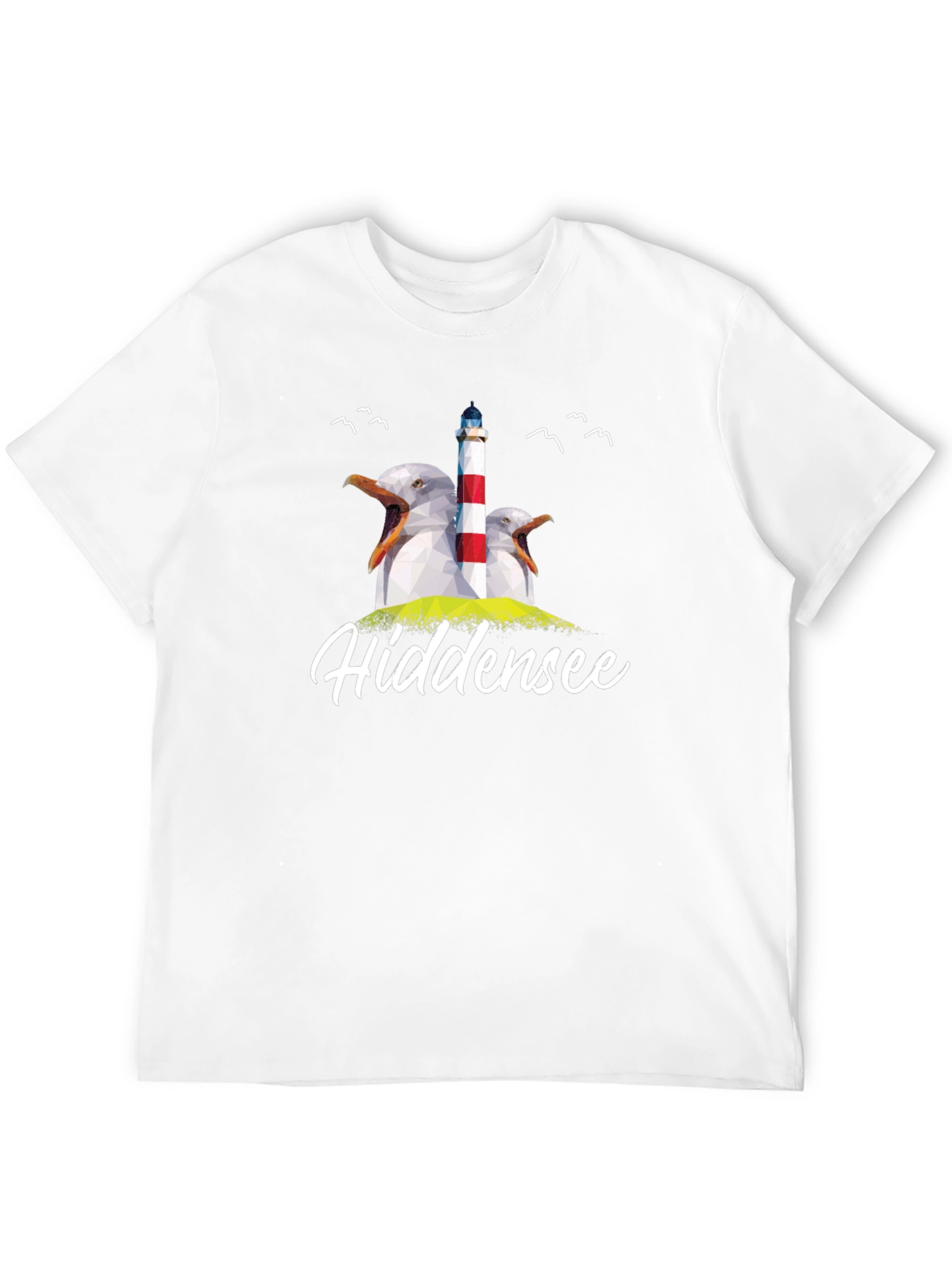 Hiddenese Seagull Lighthouse Graphic Tee