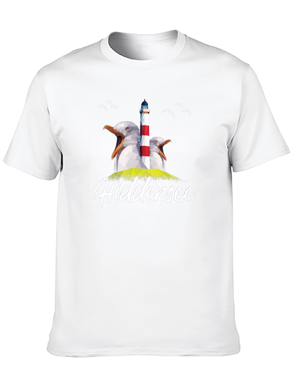 Hiddenese Seagull Lighthouse Graphic Tee