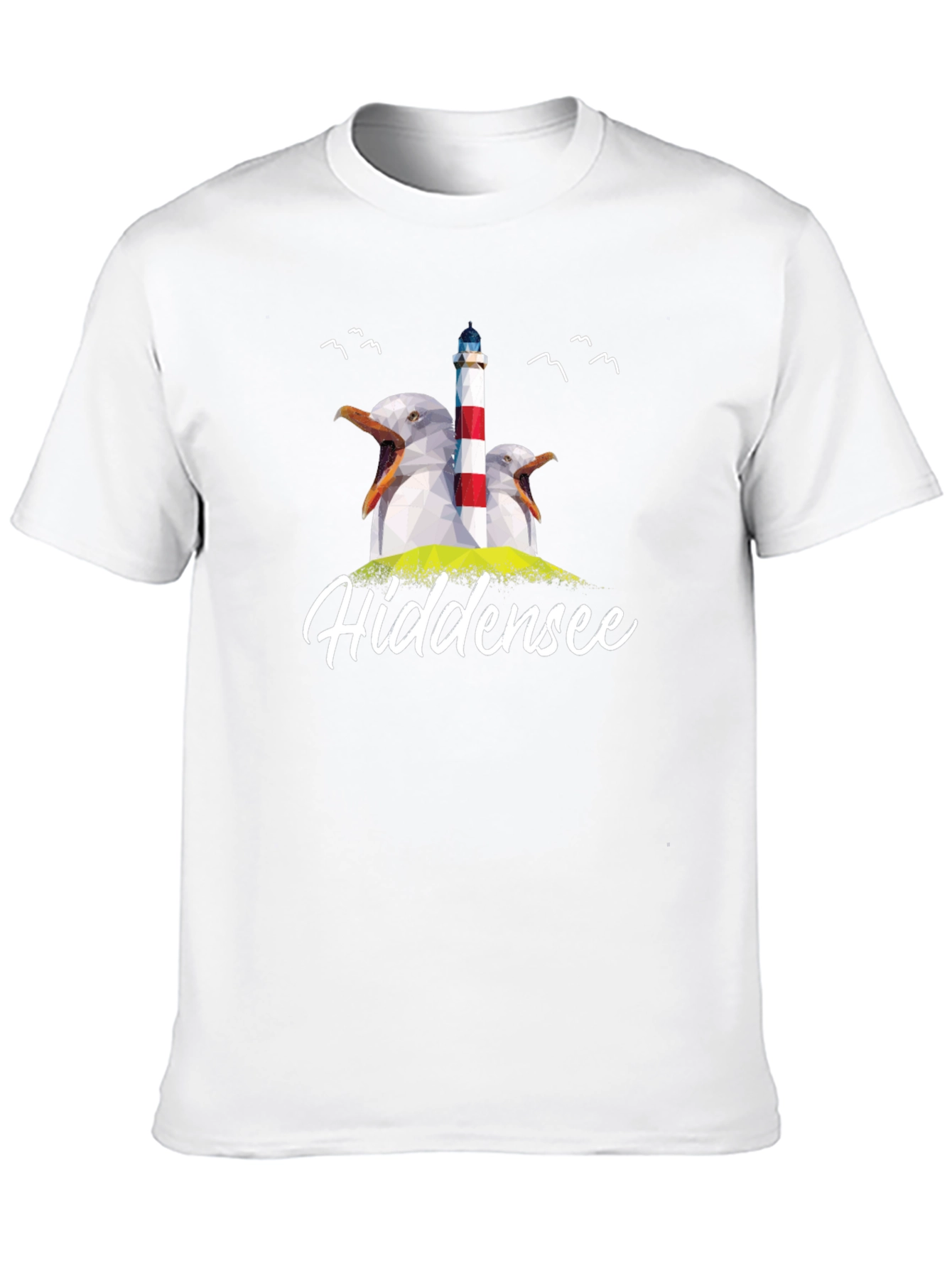 Hiddenese Seagull Lighthouse Graphic Tee