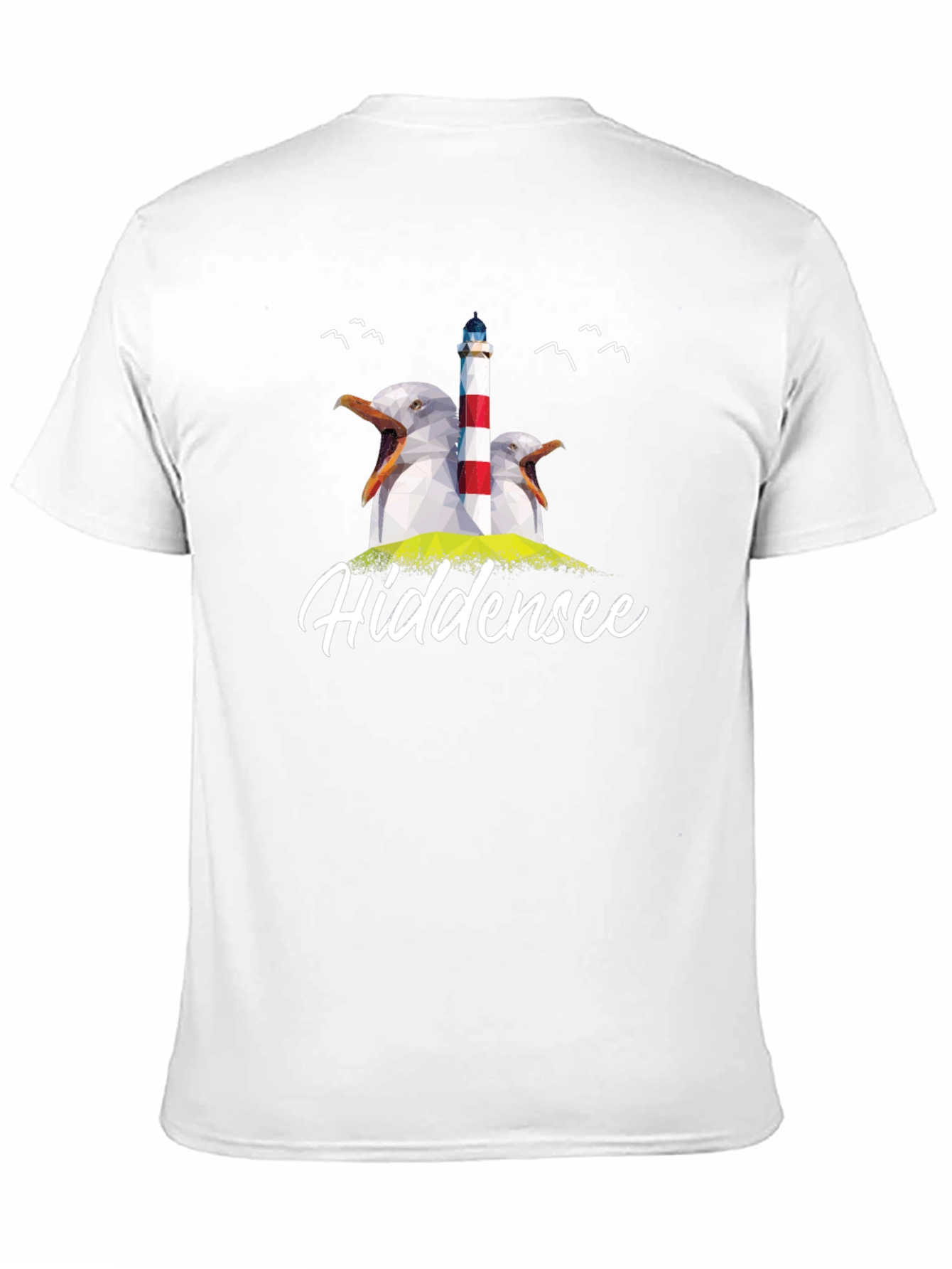 Hiddenese Seagull Lighthouse Graphic Tee