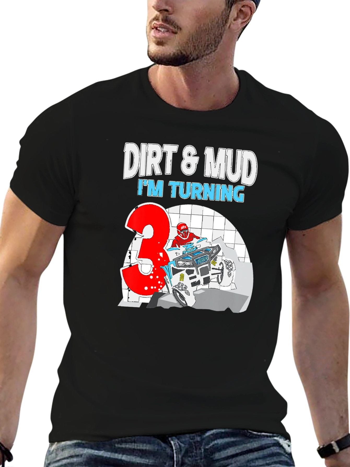 Dirt & Mud Birthday T-Shirt - Turning 3!