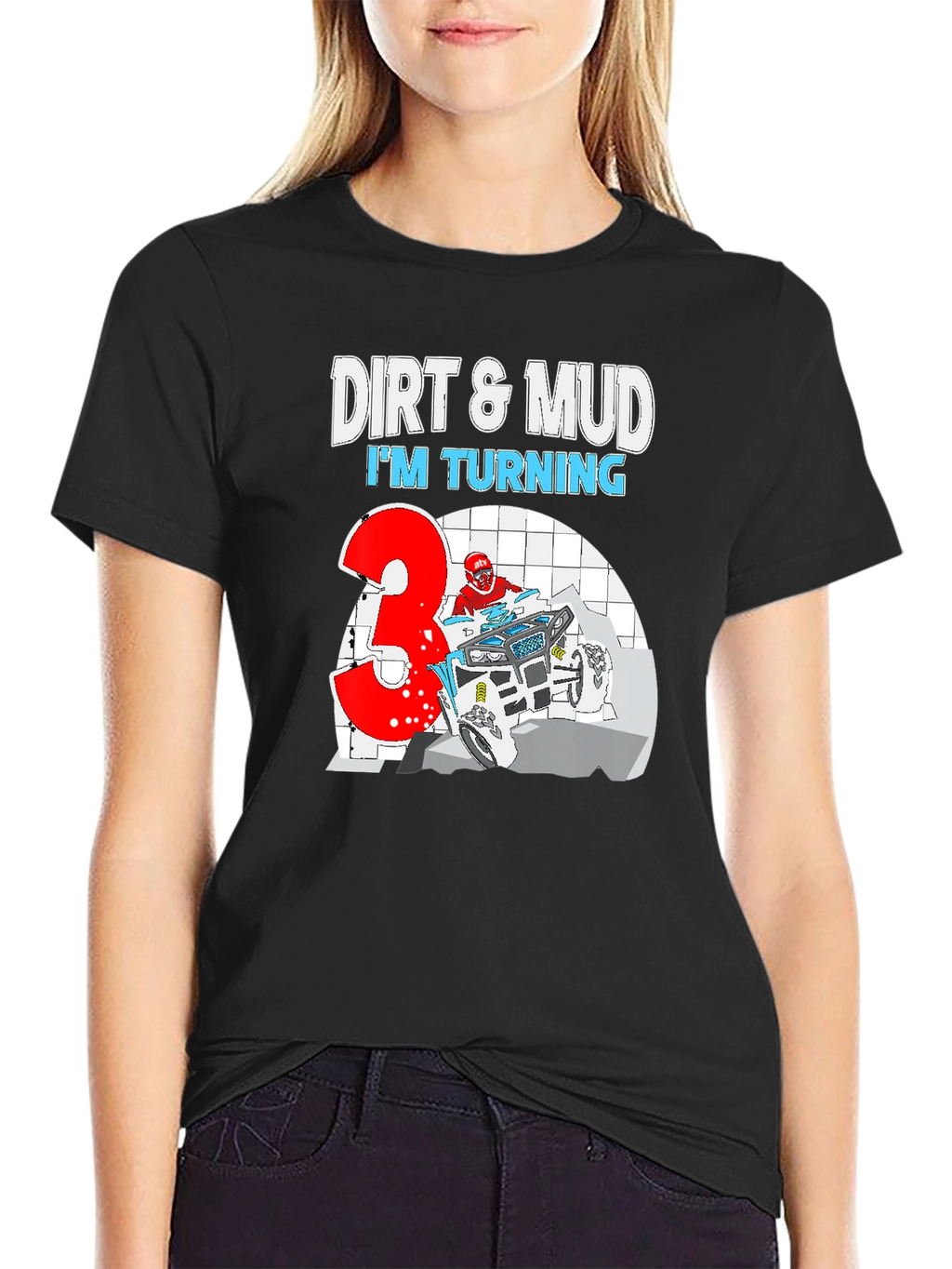 Dirt & Mud Birthday T-Shirt - Turning 3!