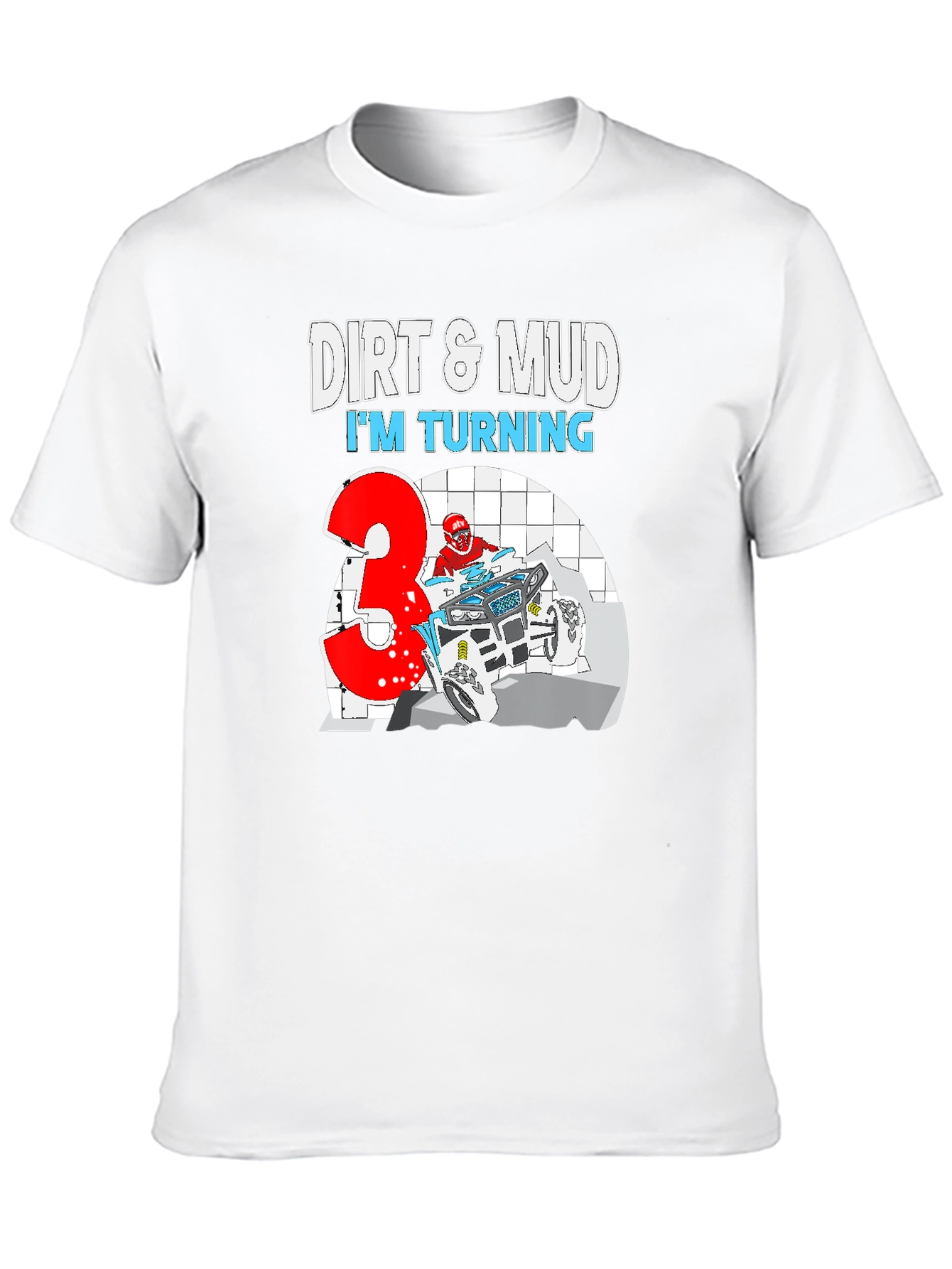Dirt & Mud Birthday T-Shirt - Turning 3!