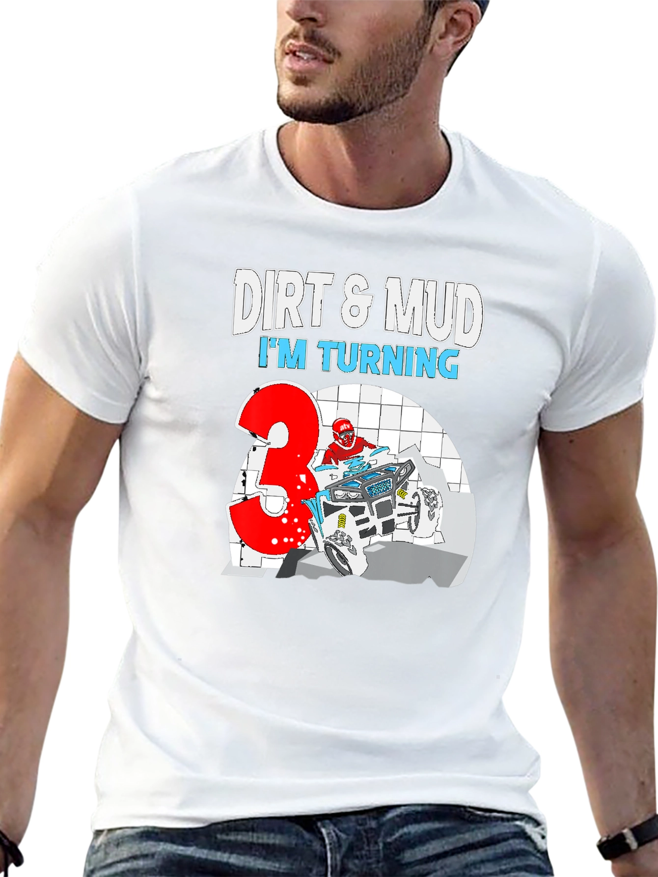 Dirt & Mud Birthday T-Shirt - Turning 3!