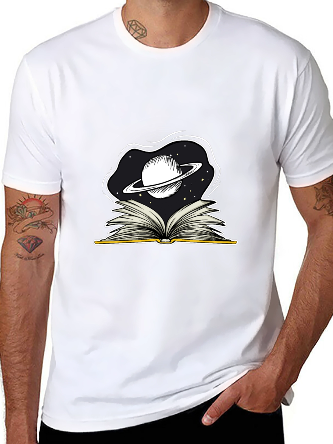 Cosmic Book T-Shirt - Explore The Universe