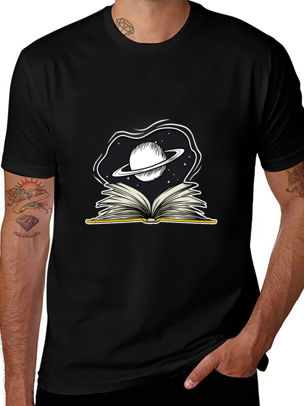 Cosmic Book T-Shirt - Explore The Universe