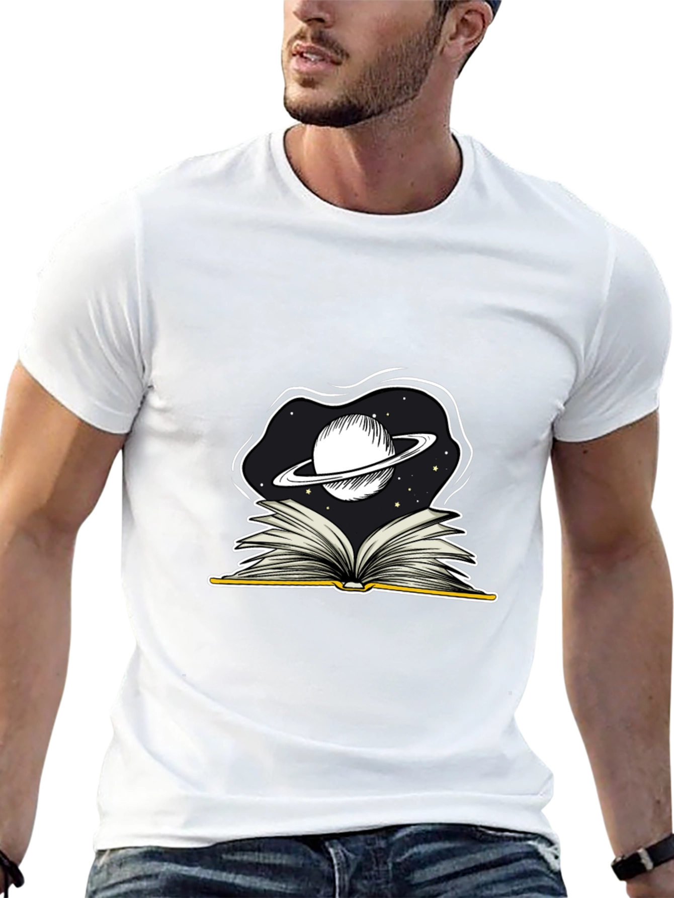 Cosmic Book T-Shirt - Explore The Universe