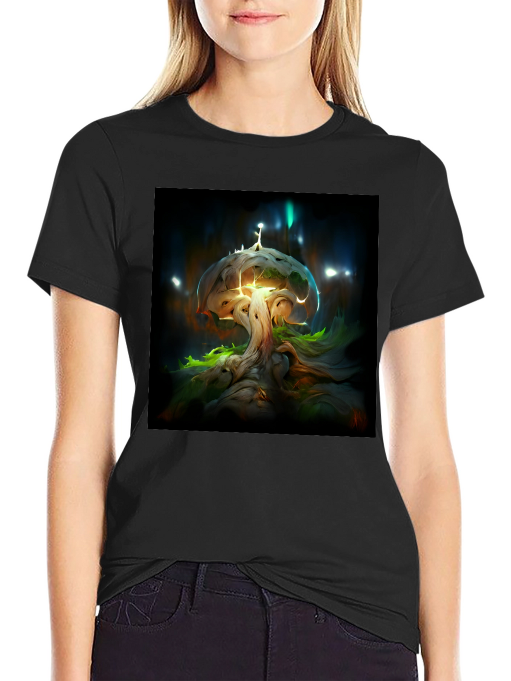 Fantasy Mushroom Tree Graphic Tee
