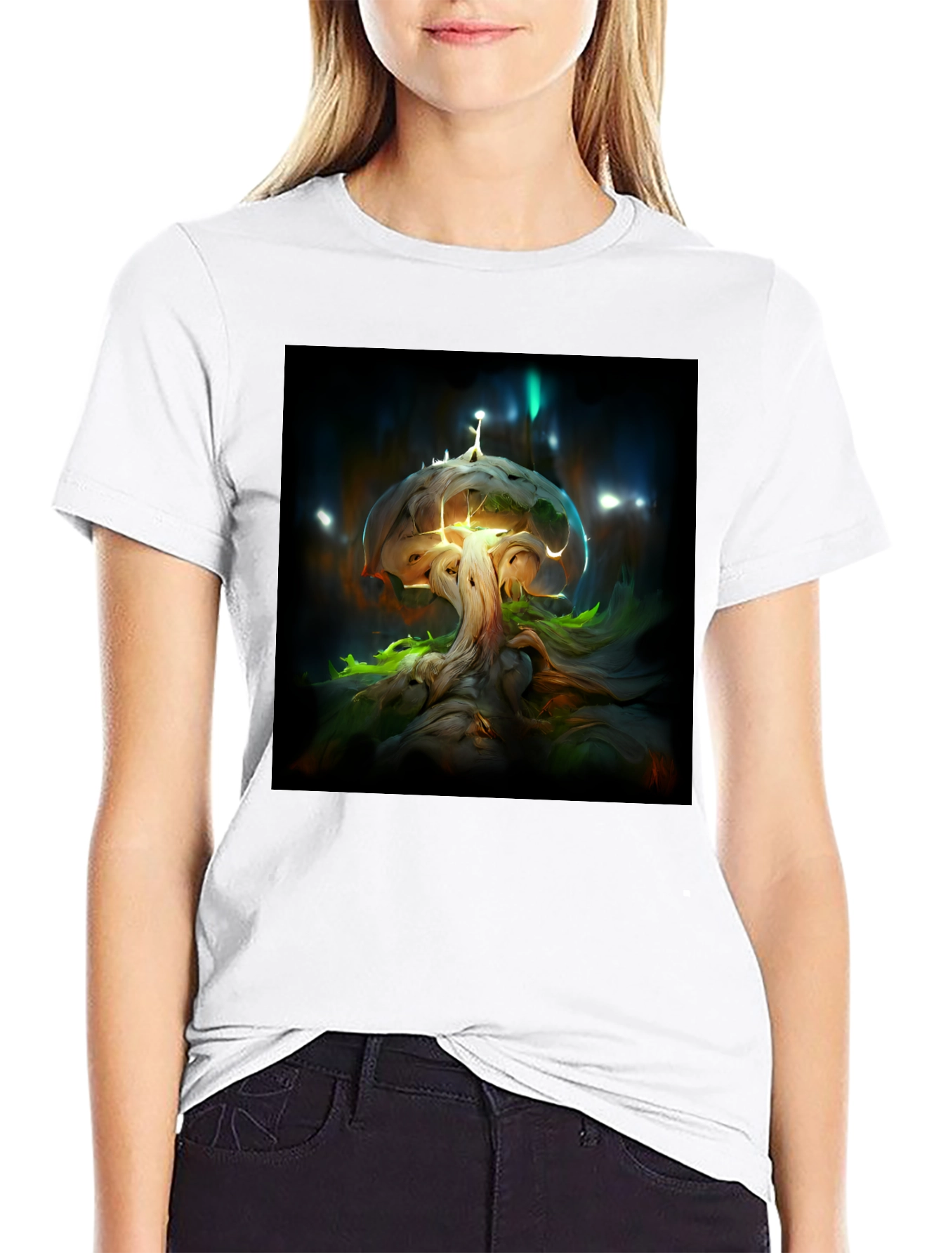 Fantasy Mushroom Tree Graphic Tee