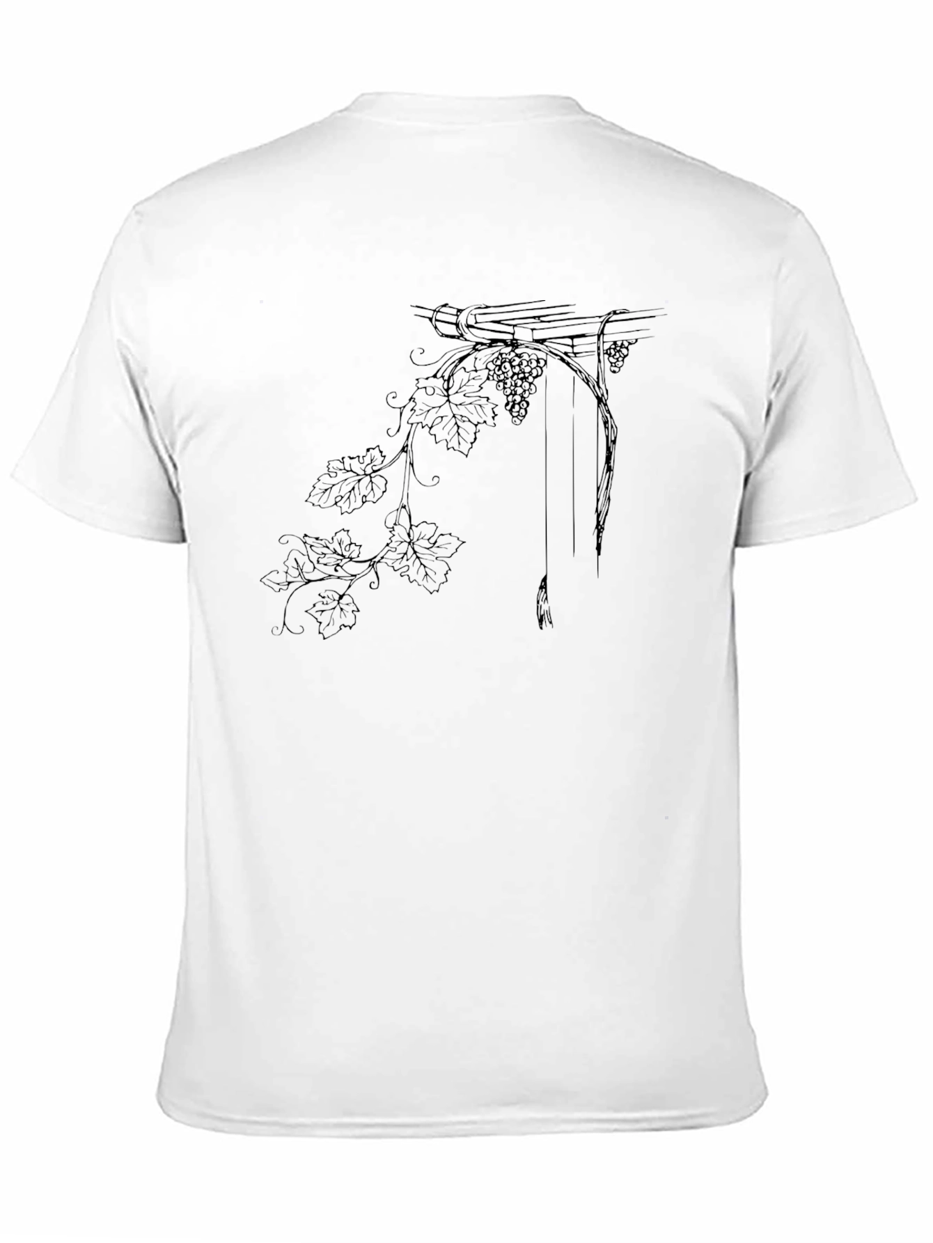 Elegant Grape Vine Graphic Tee - Classic Comfort