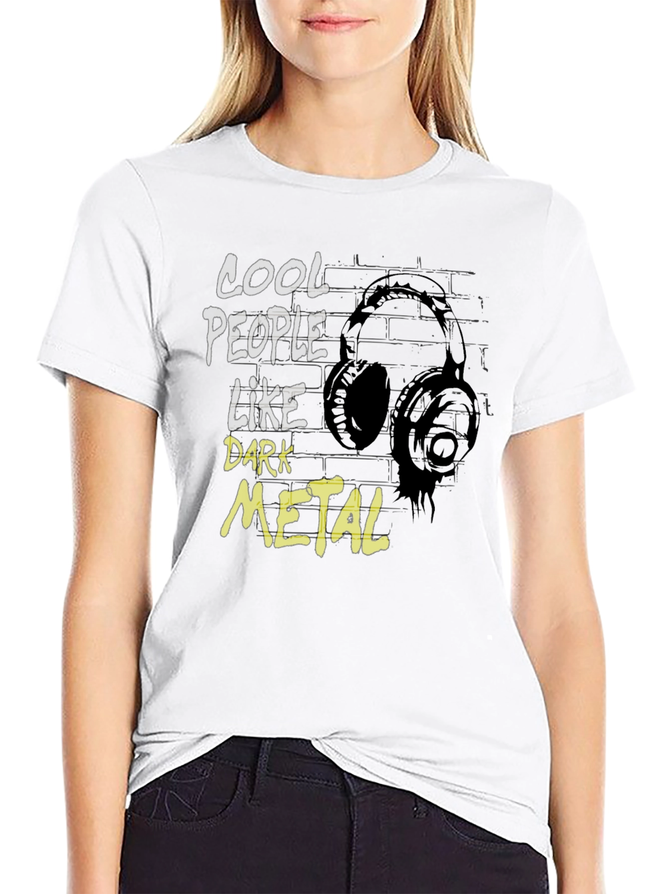 Cool People Like Dark Metal Graphic T-Shirt