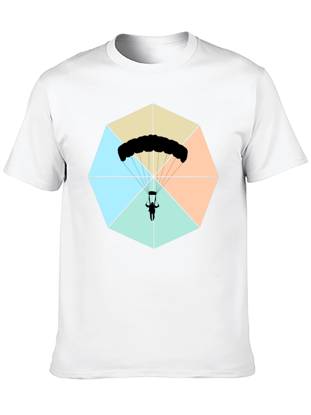 Parachute Graphic Tee - Black Cotton Blend