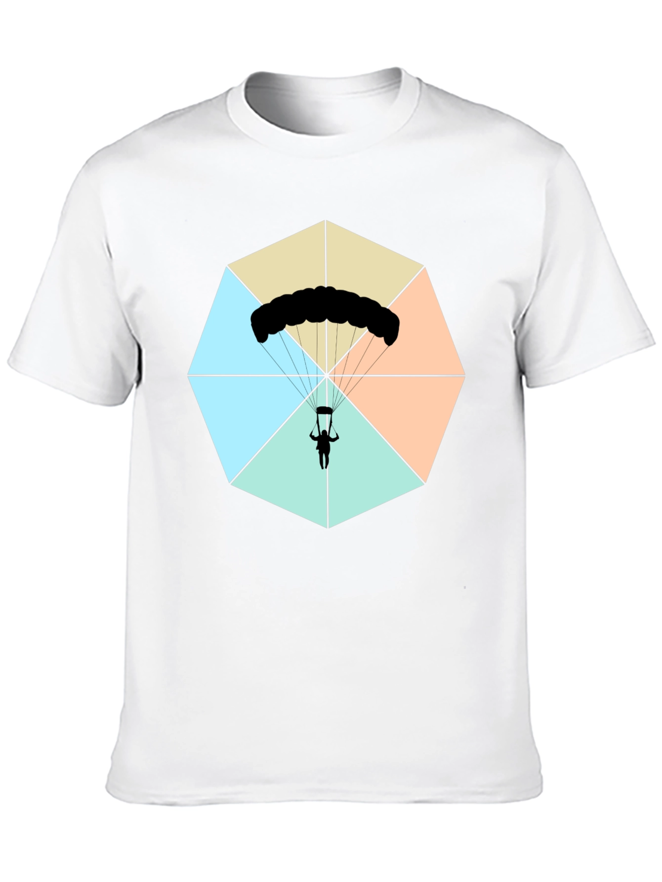 Parachute Graphic Tee - Black Cotton Blend