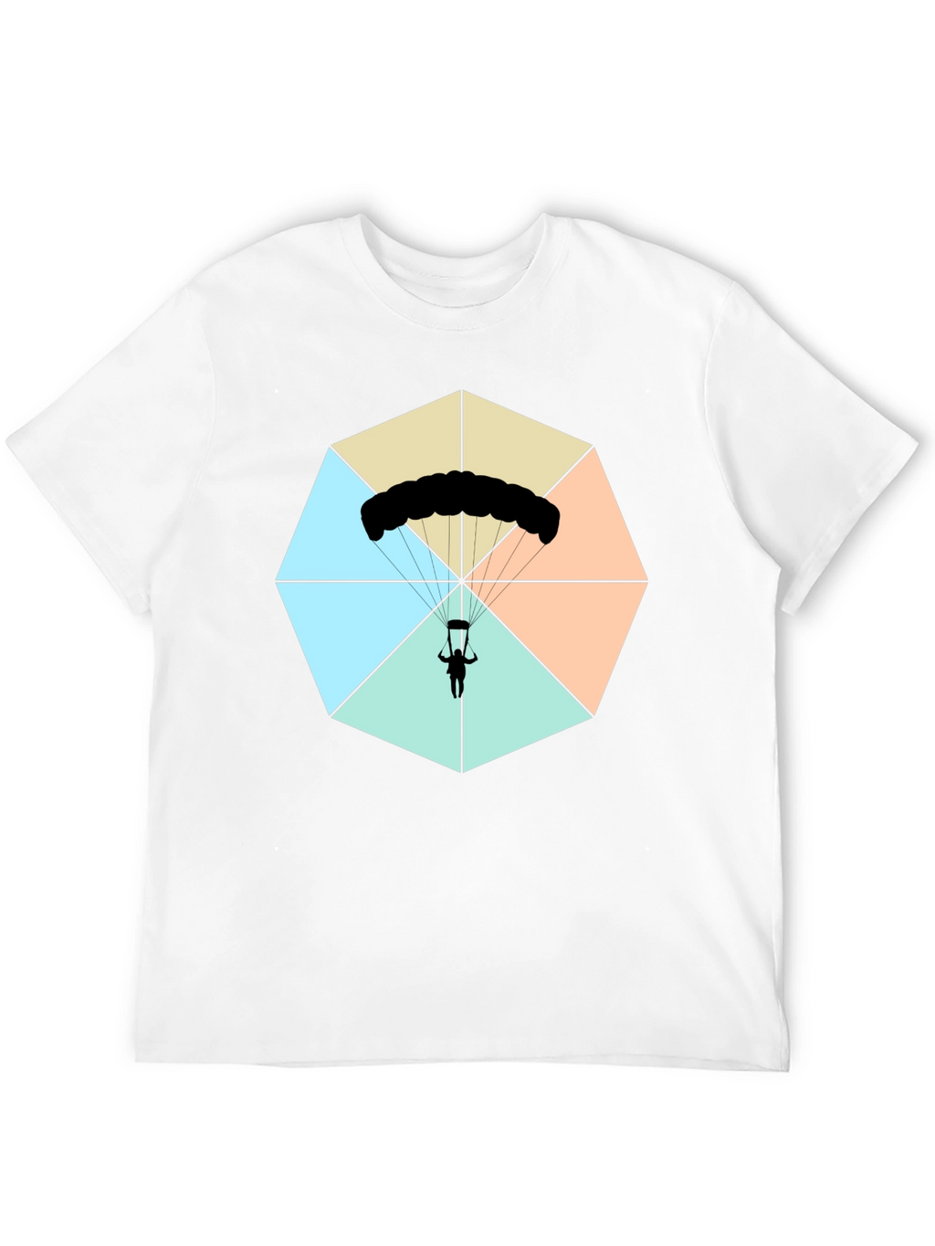 Parachute Graphic Tee - Black Cotton Blend