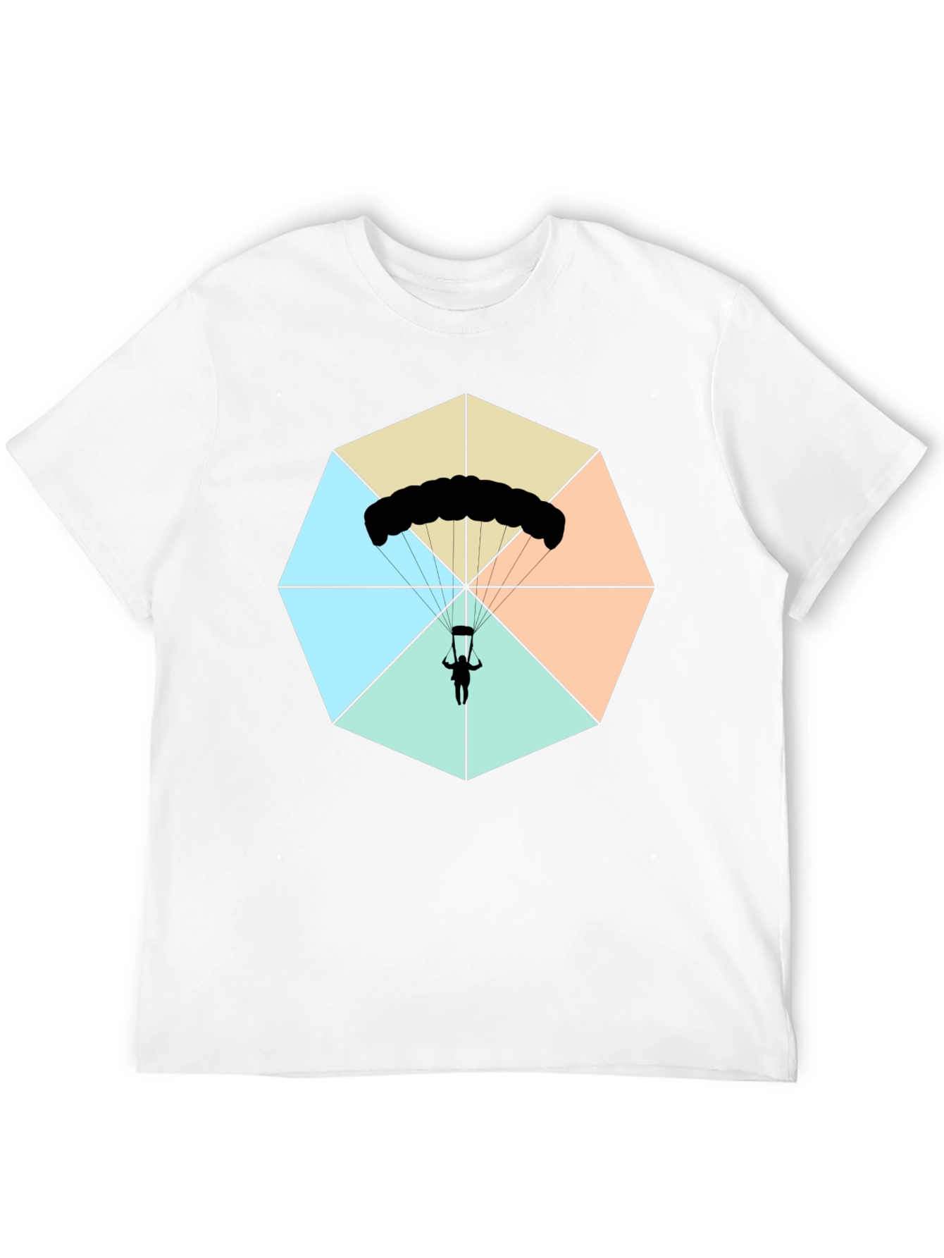 Parachute Graphic Tee - Black Cotton Blend