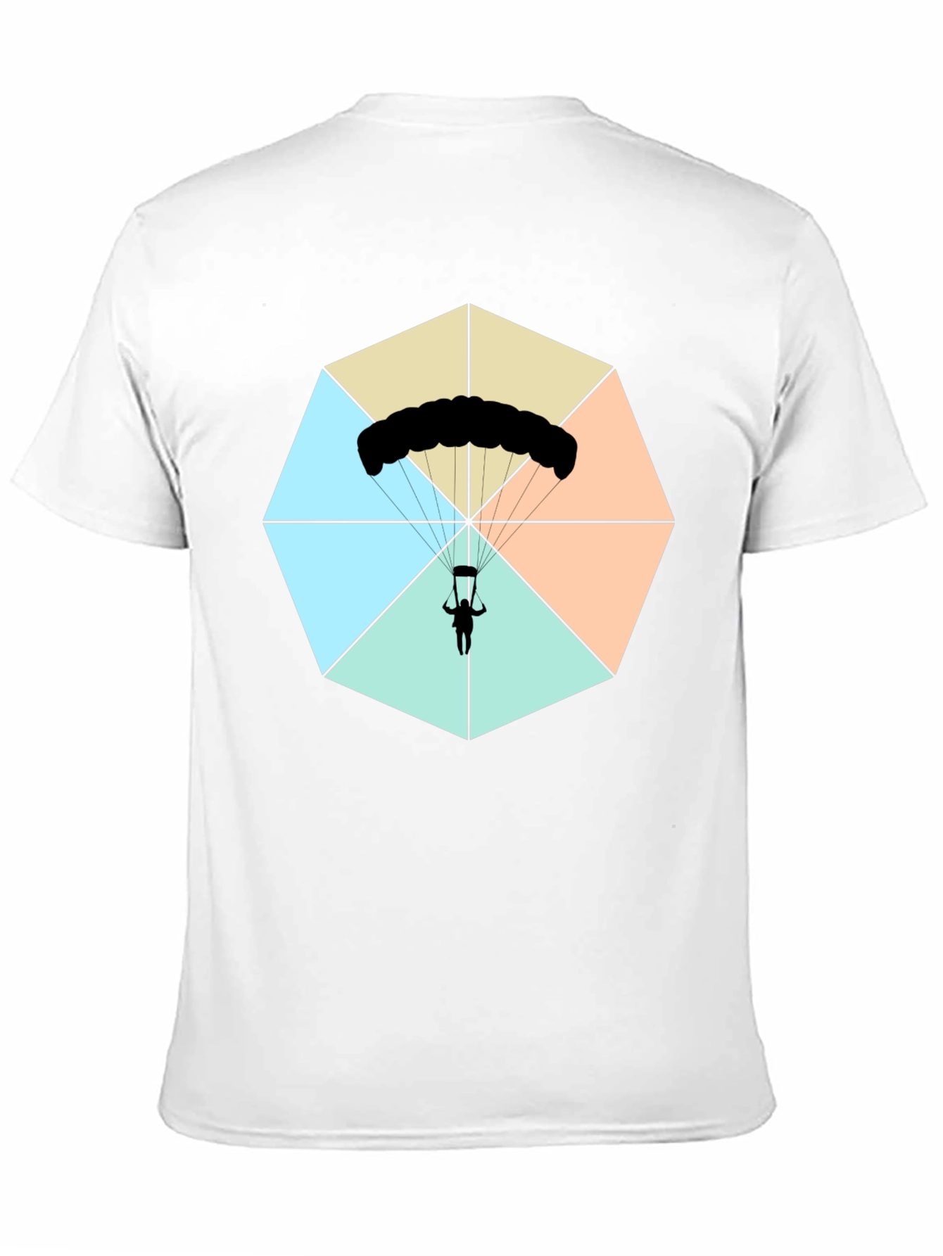 Parachute Graphic Tee - Black Cotton Blend