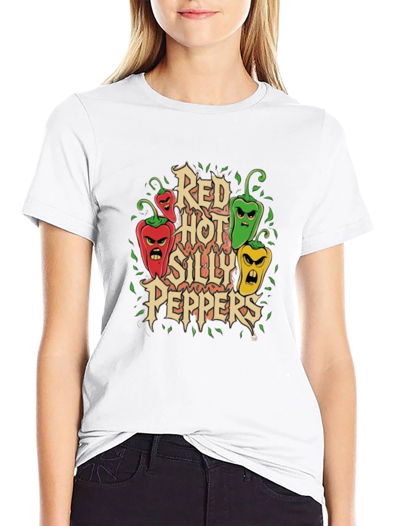 Red Hot Silly Peppers Graphic T-Shirt