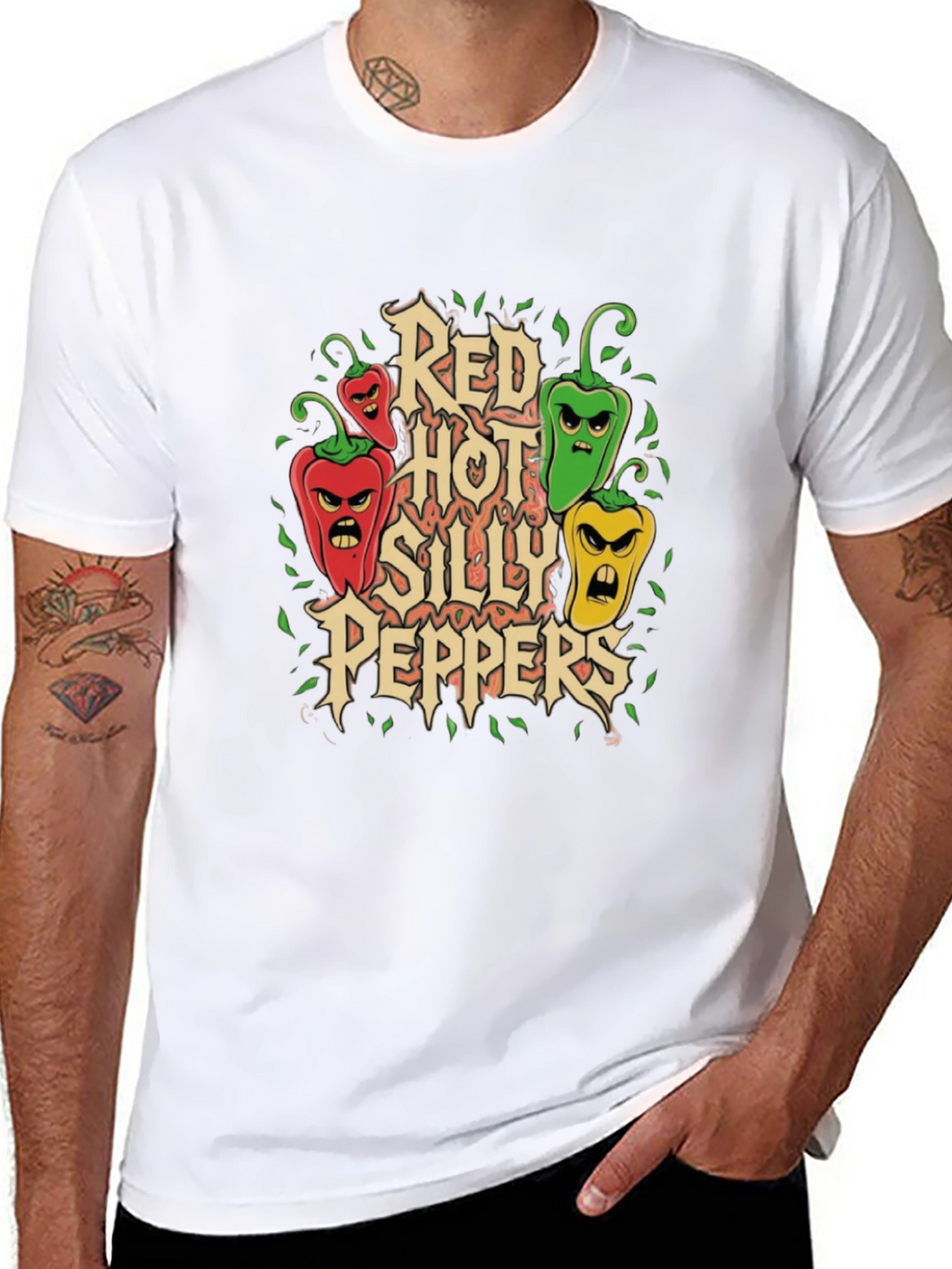 Red Hot Silly Peppers Graphic T-Shirt