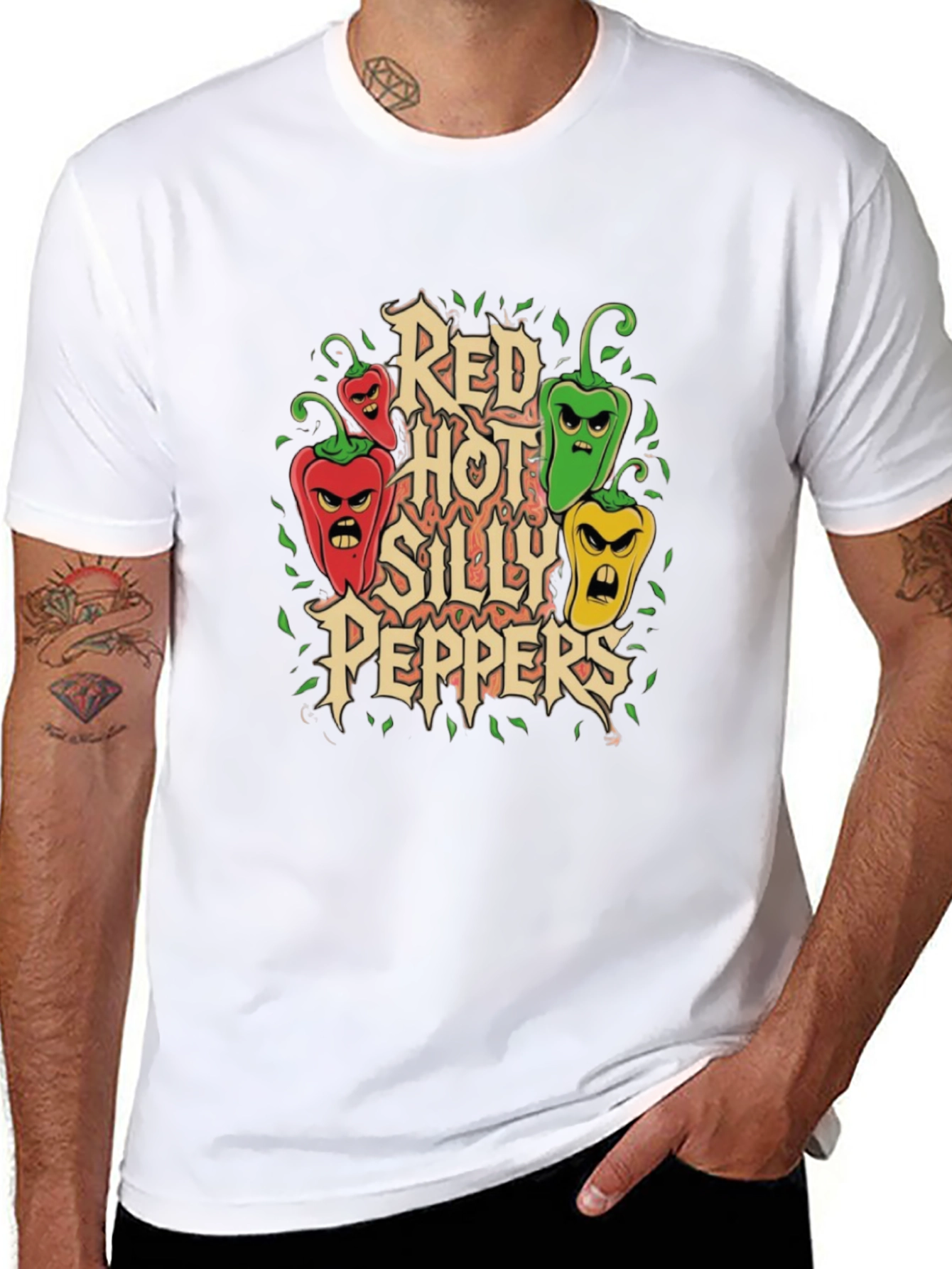 Red Hot Silly Peppers Graphic T-Shirt