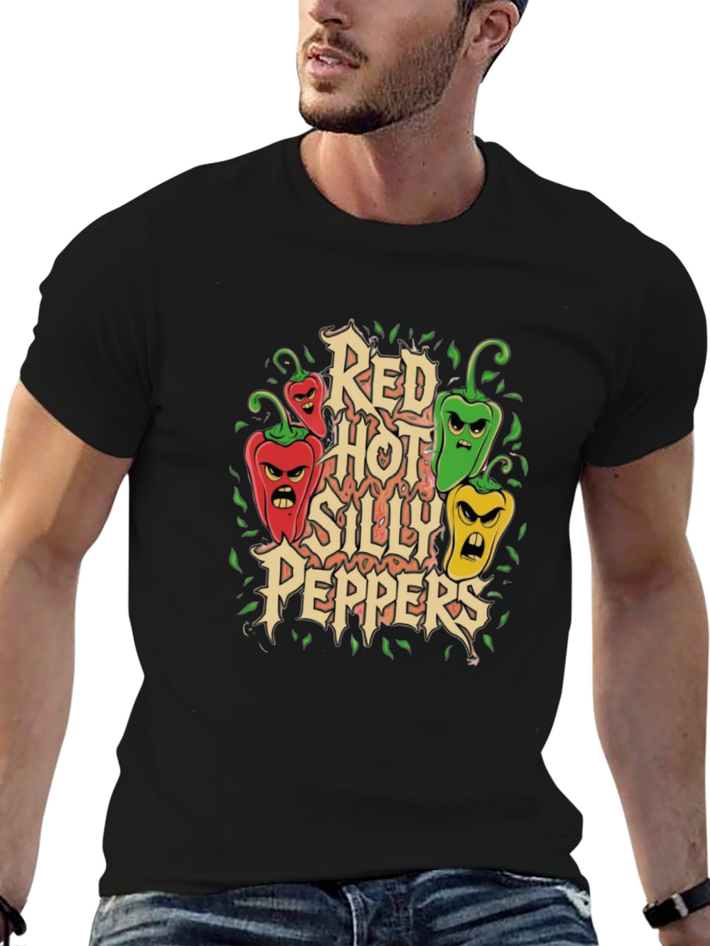 Red Hot Silly Peppers Graphic T-Shirt