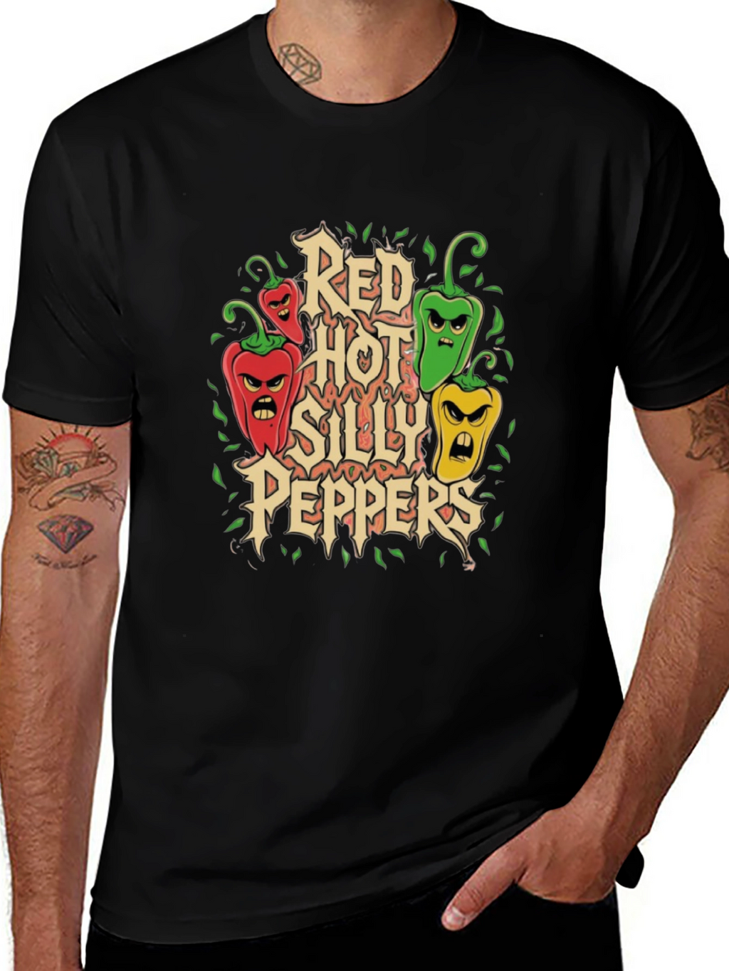 Red Hot Silly Peppers Graphic T-Shirt