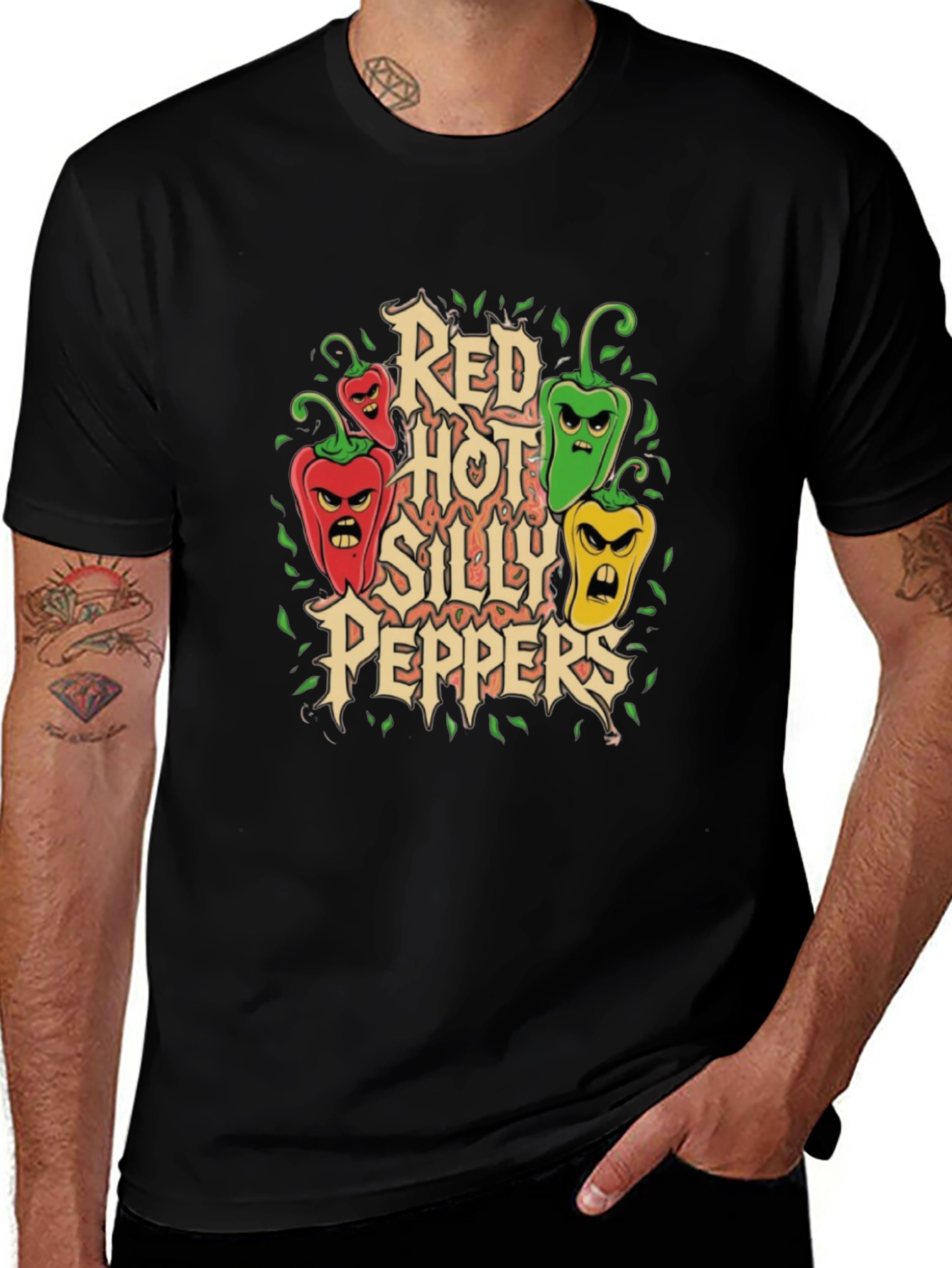 Red Hot Silly Peppers Graphic T-Shirt