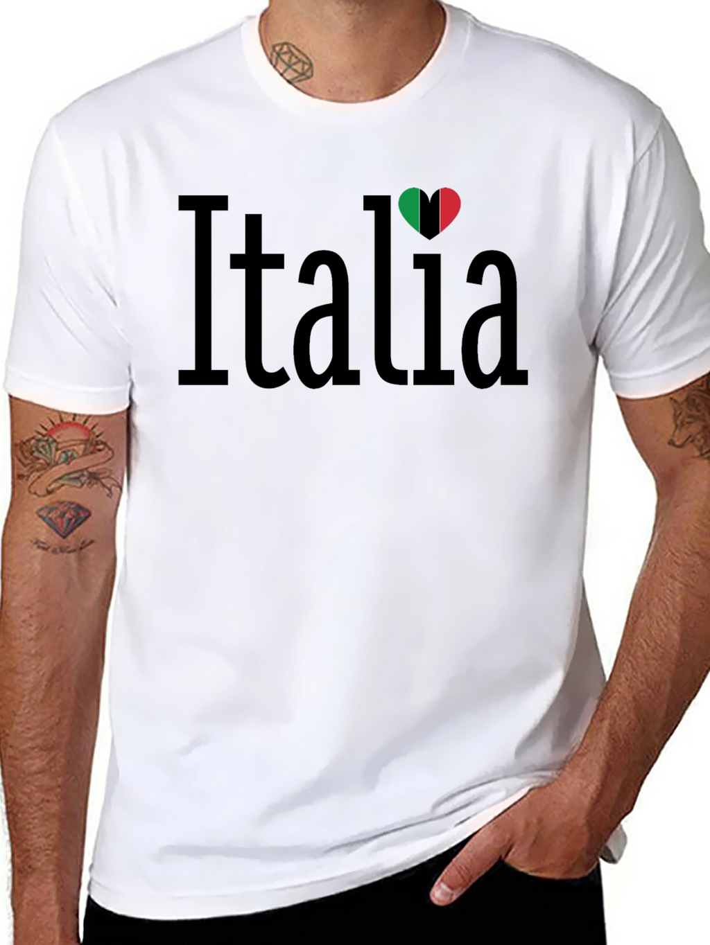 Italia Heart Flag T-Shirt