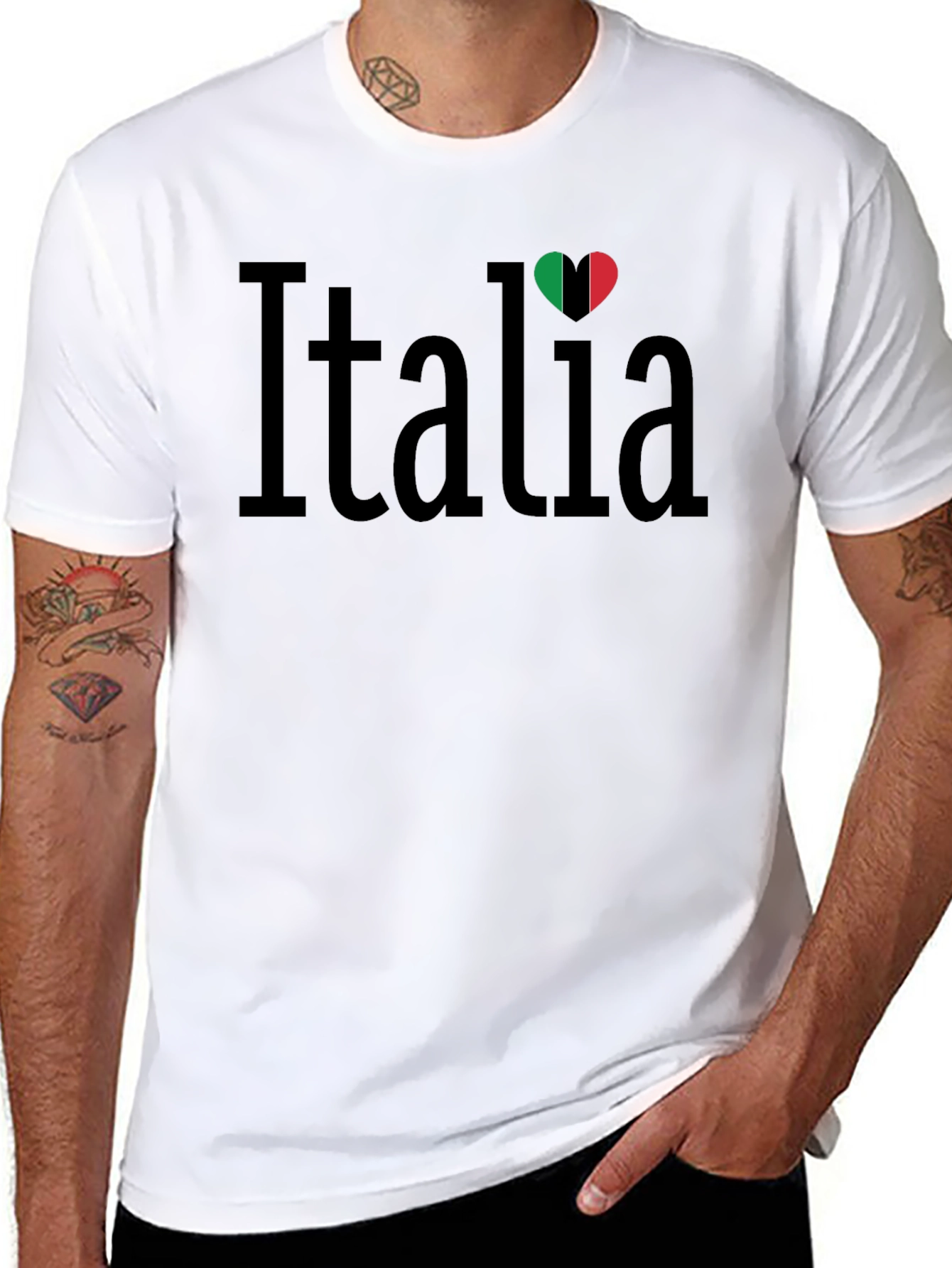 Italia Heart Flag T-Shirt