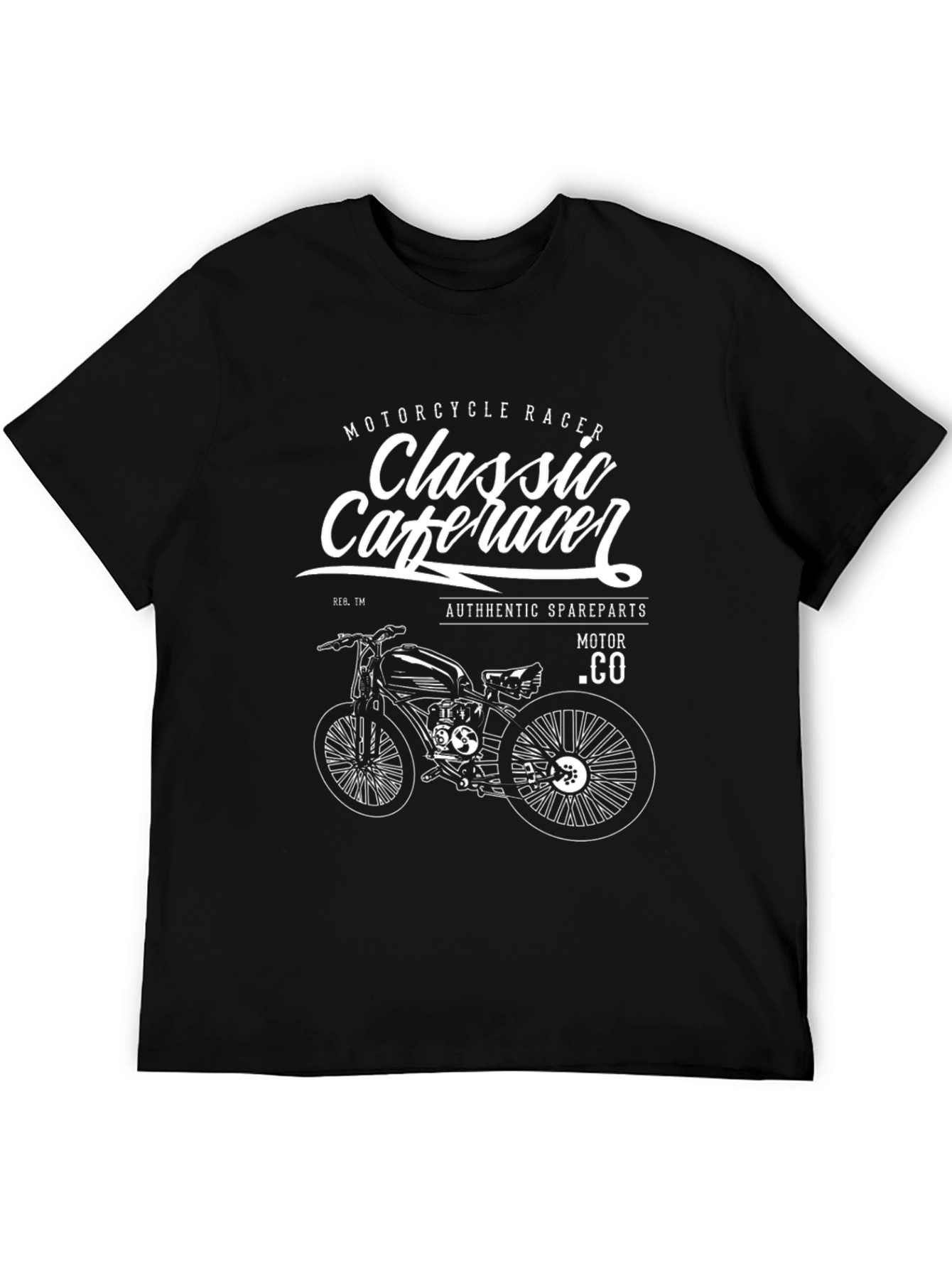 Classic Cafe Racer Motorcycle Graphic Tee