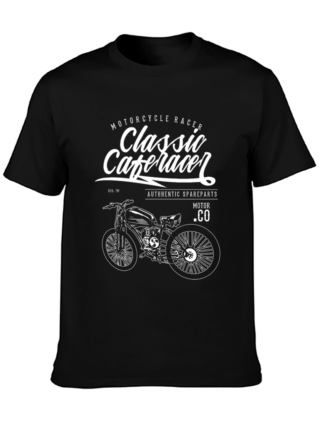Classic Cafe Racer Motorcycle Graphic Tee
