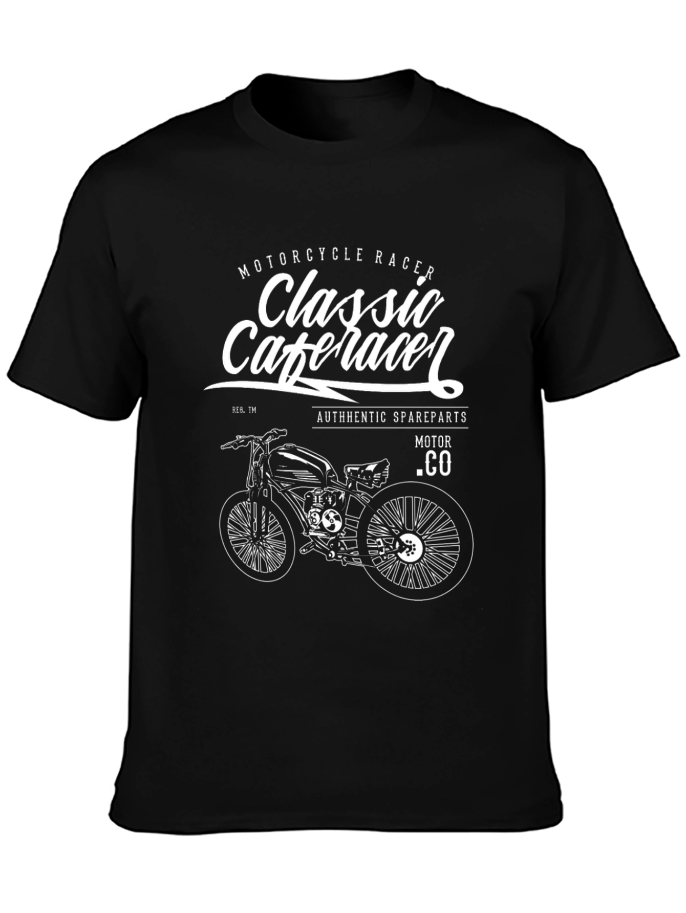 Classic Cafe Racer Motorcycle Graphic Tee