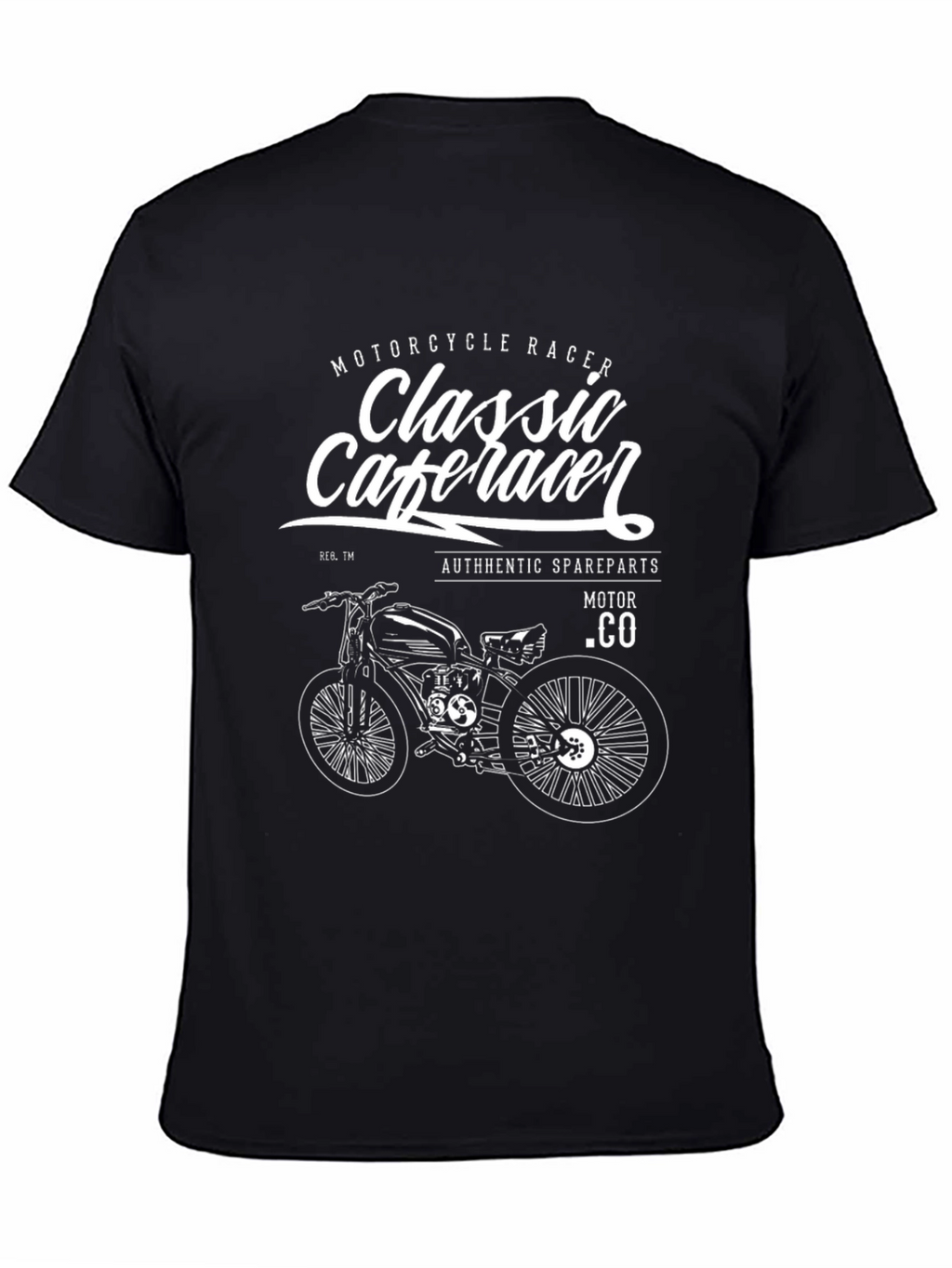 Classic Cafe Racer Motorcycle Graphic Tee