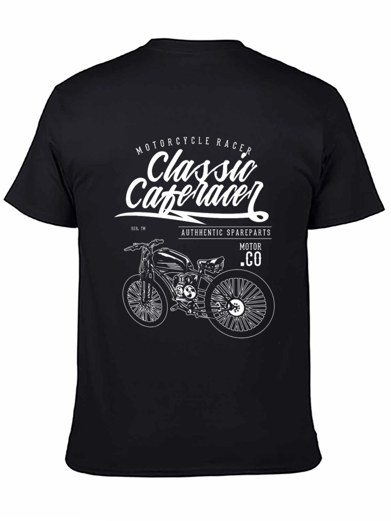 Classic Cafe Racer Motorcycle Graphic Tee