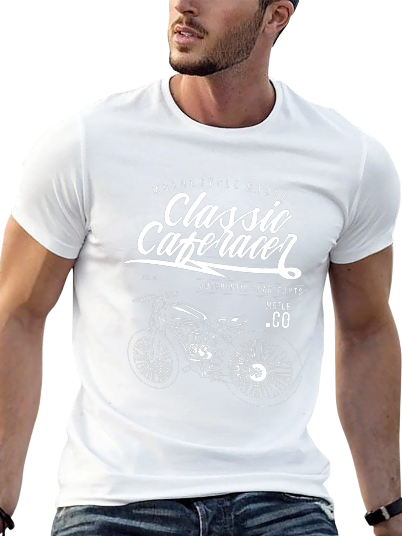 Classic Cafe Racer Motorcycle Graphic Tee