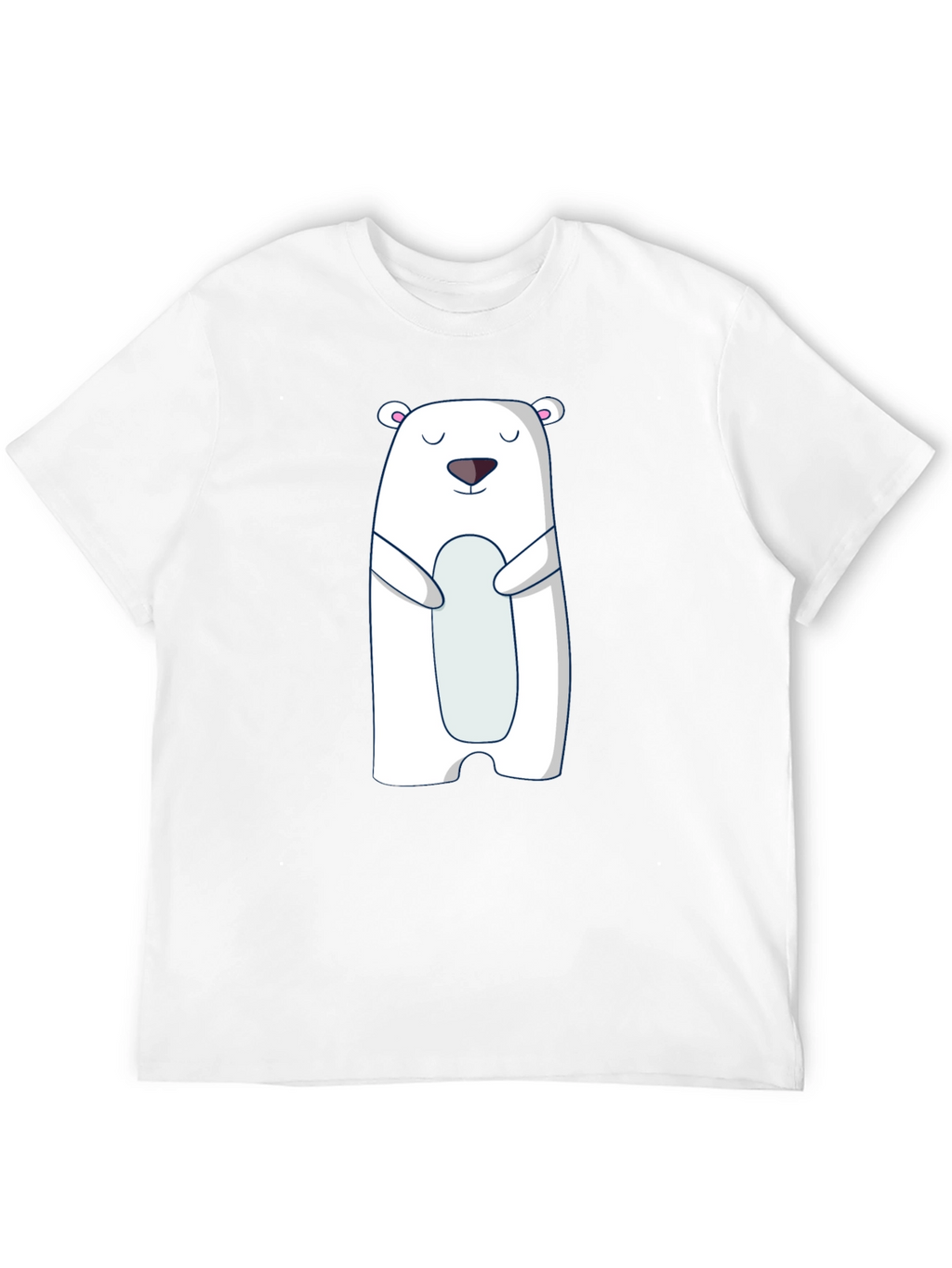Polar Bear Graphic Tee - Cute Black T-Shirt