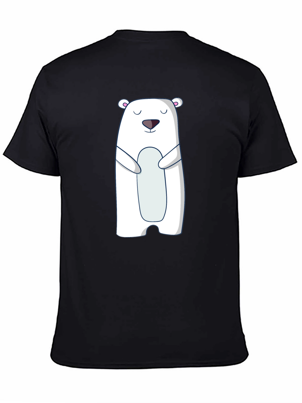 Polar Bear Graphic Tee - Cute Black T-Shirt