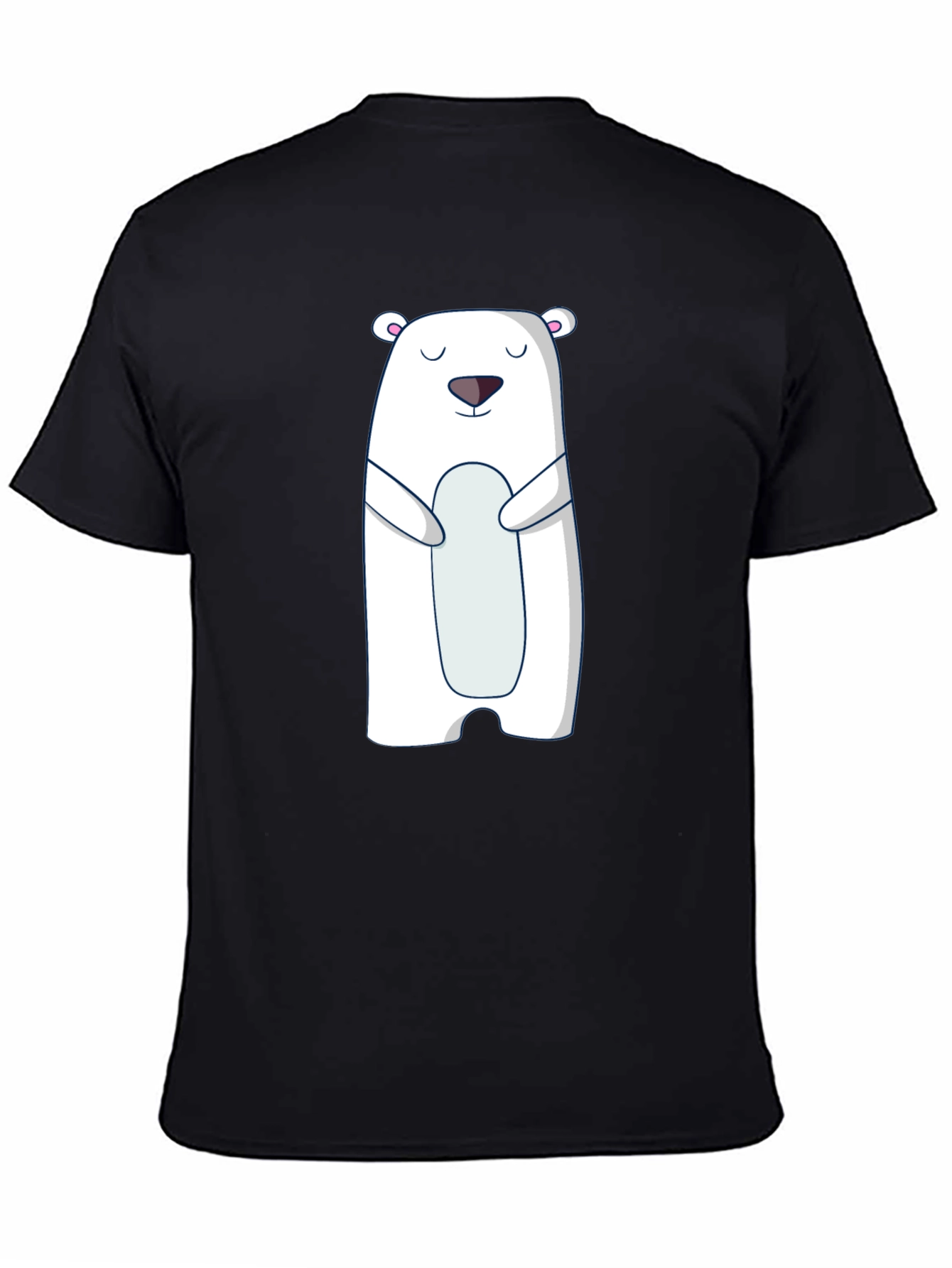 Polar Bear Graphic Tee - Cute Black T-Shirt